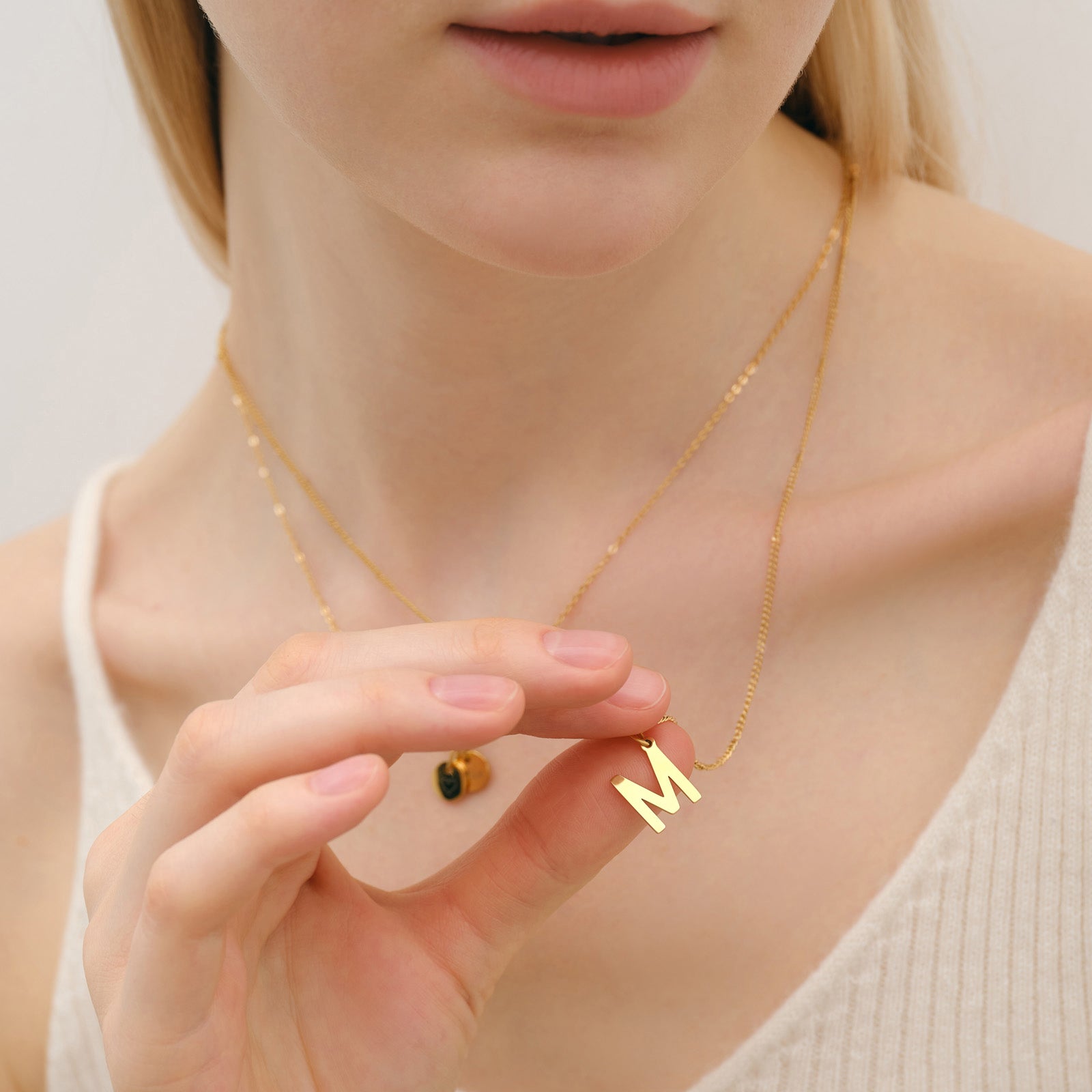 Personalisierte Buchstaben Kette – Initialen an Panzerkette