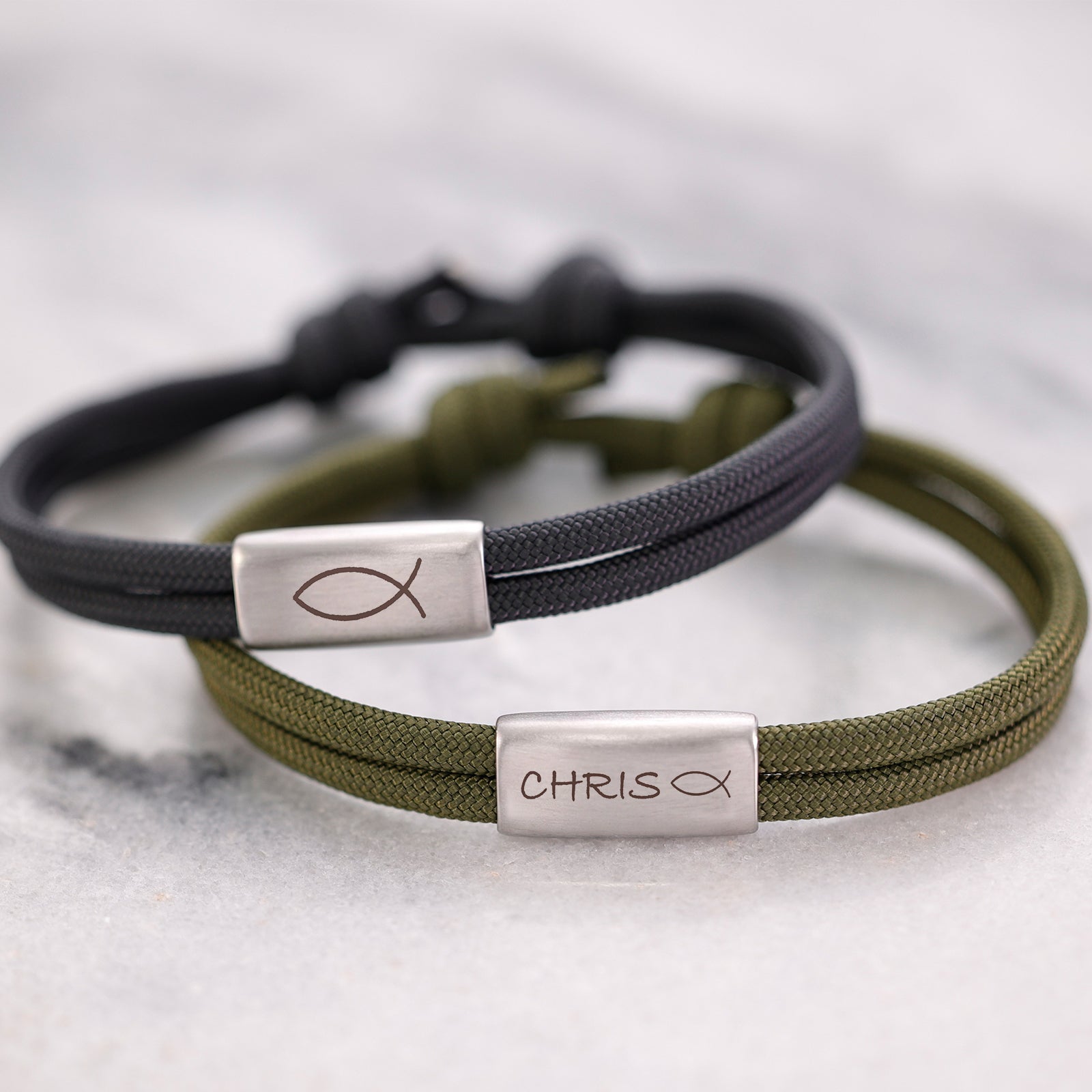 Personalisiertes Segeltau Armband mit Gravur - Geschenk zur Konfirmation mit Karte Kinder Armband VIVIANNASCHMUCK