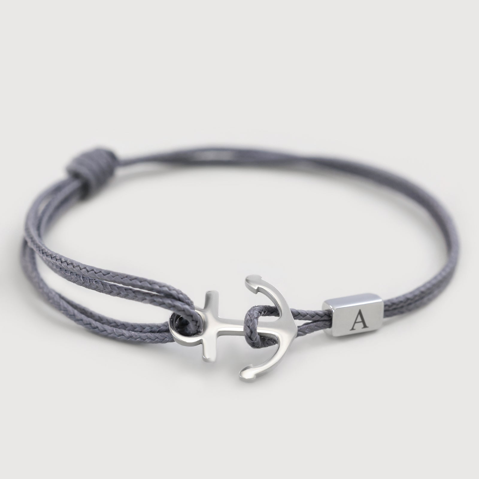 Unisex Armband mit Anker & Gravur – robustes Doppelband Design