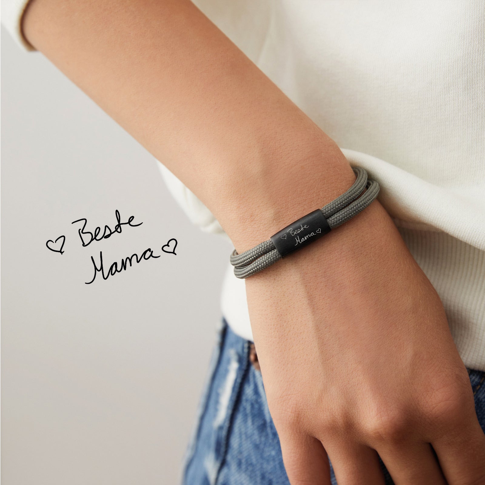 Personalisiertes Armband mit echter Zeichnung Herren Armband VIVIANNASCHMUCK