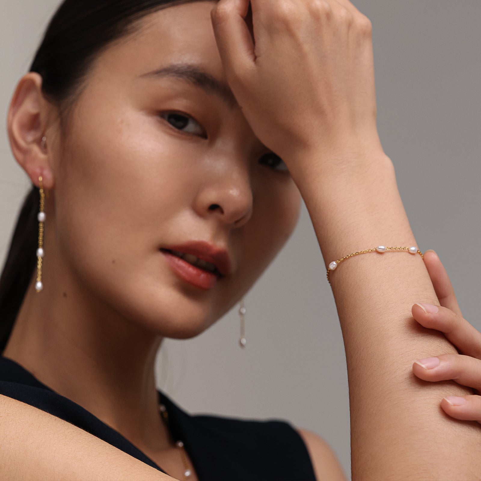 Freshwater pearl necklace - 925 sterling silver - minimalist gift