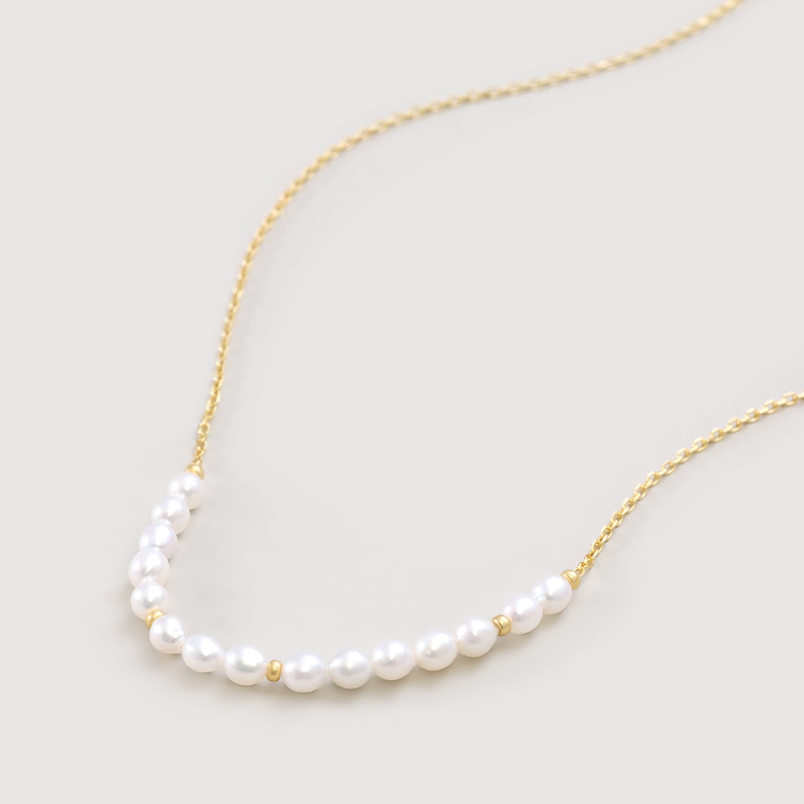 Perlenkette mit Süßwasserperlen - 925er Sterling Silber