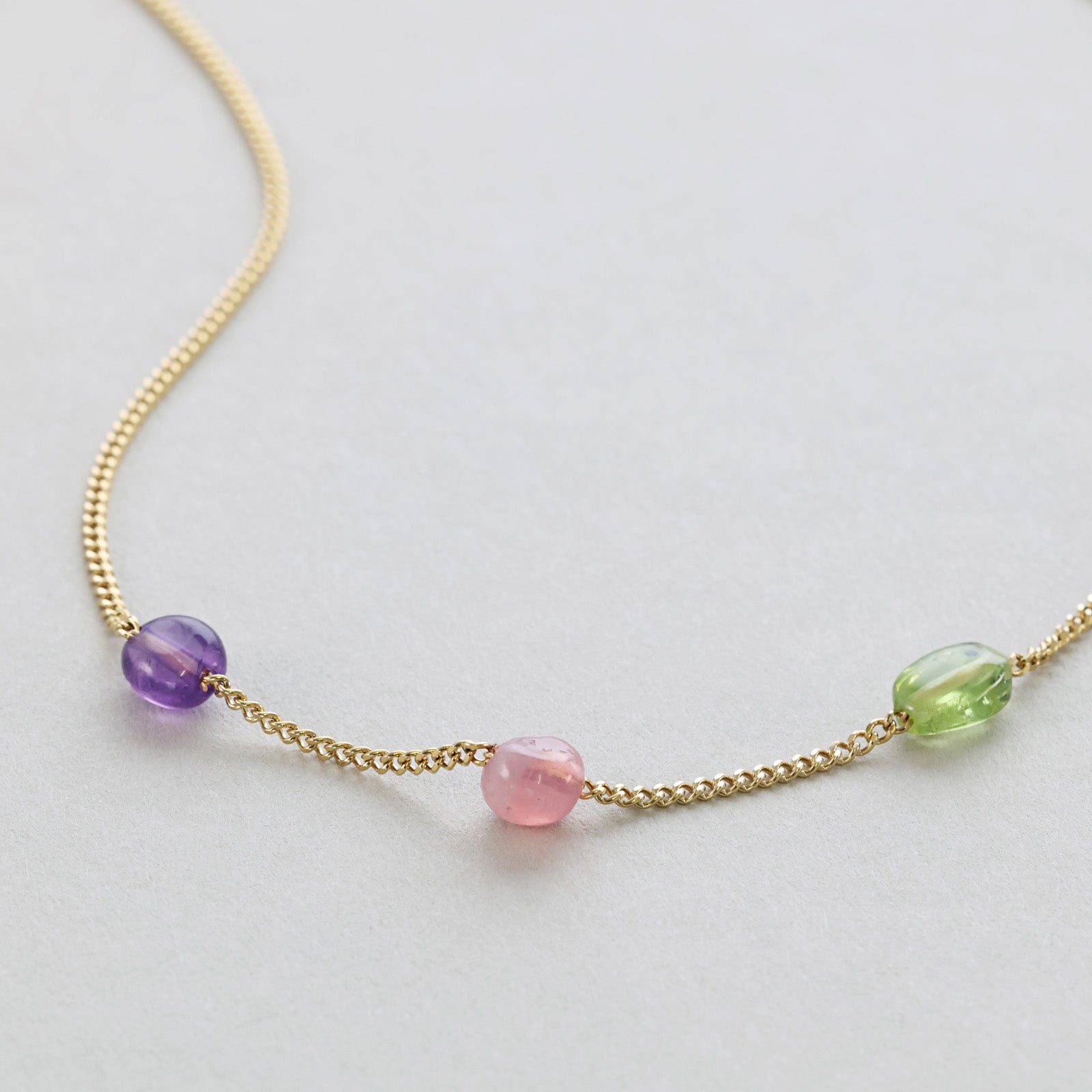 Halskette mit Natursteinen - Individuell kombinierbar Damen Halskette VIVIANNASCHMUCK