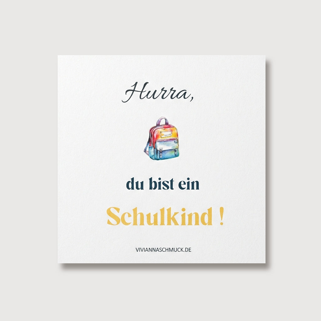 Zusatzkarte zum Schulanfang Geschenkideen mit Karten VIVIANNASCHMUCK