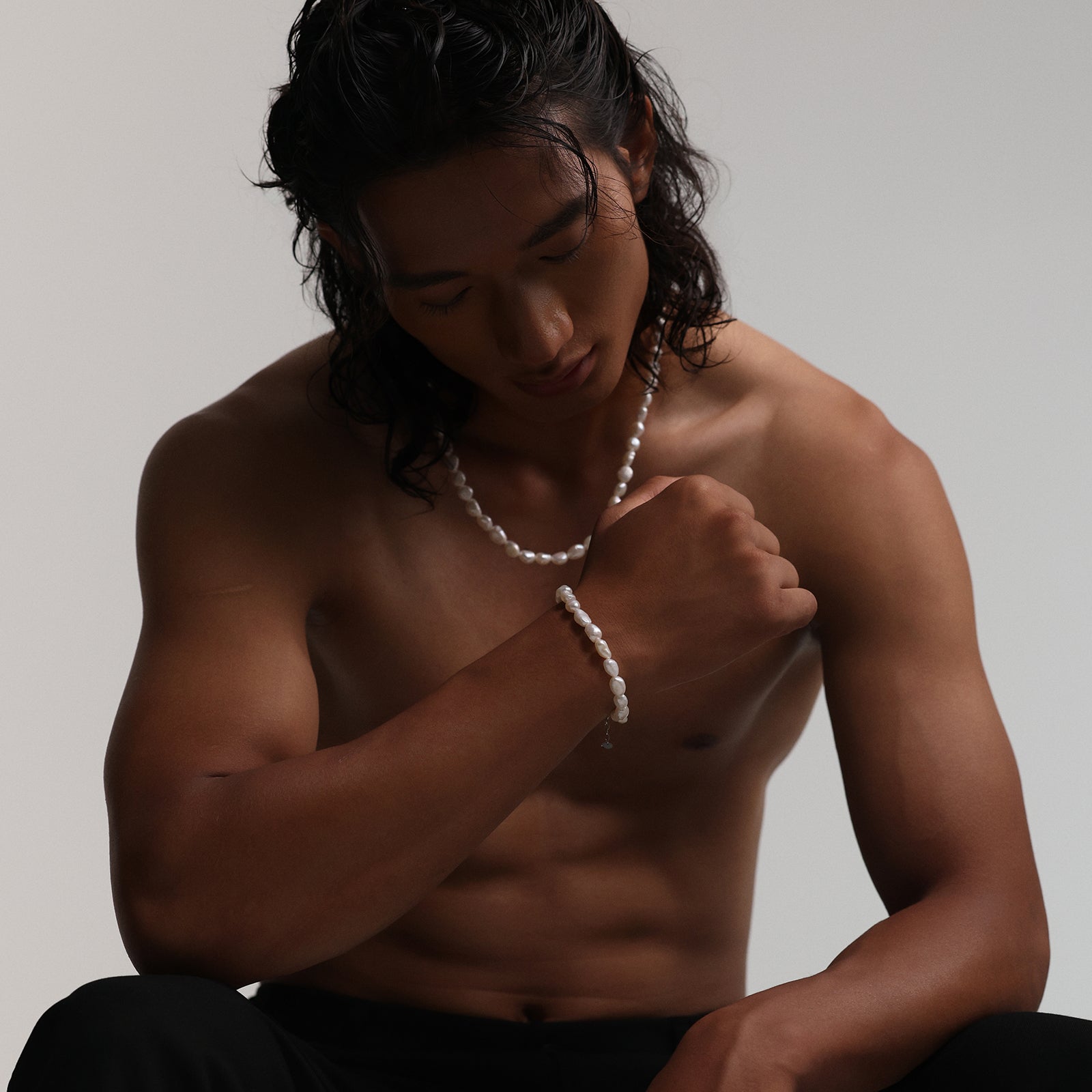 Freshwater pearl necklace - 925 sterling silver - minimalist gift