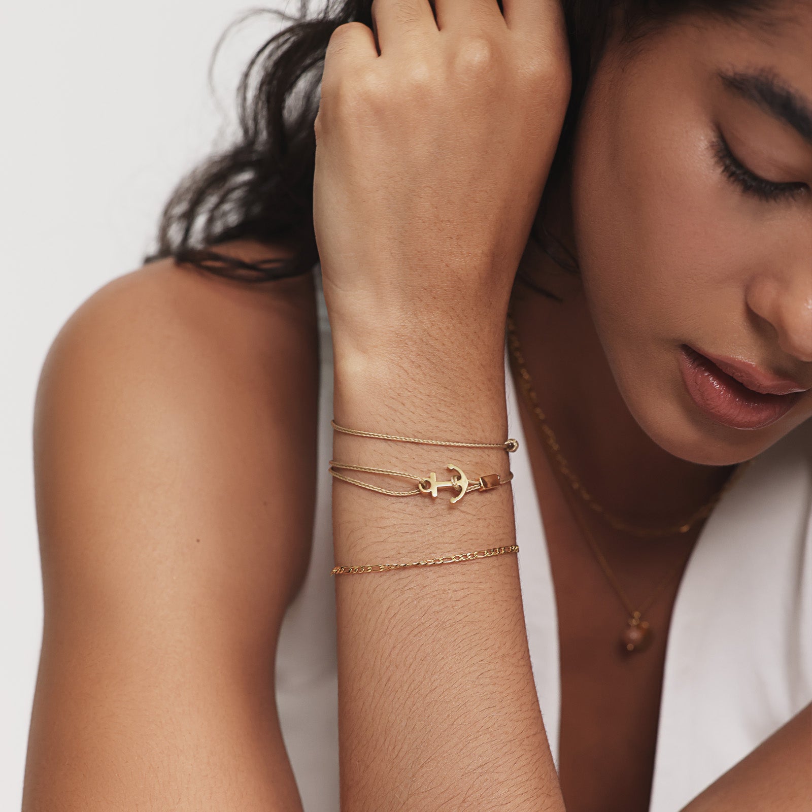 Armband mit Gravur & Ankerhaken - verstellbares Nylonband