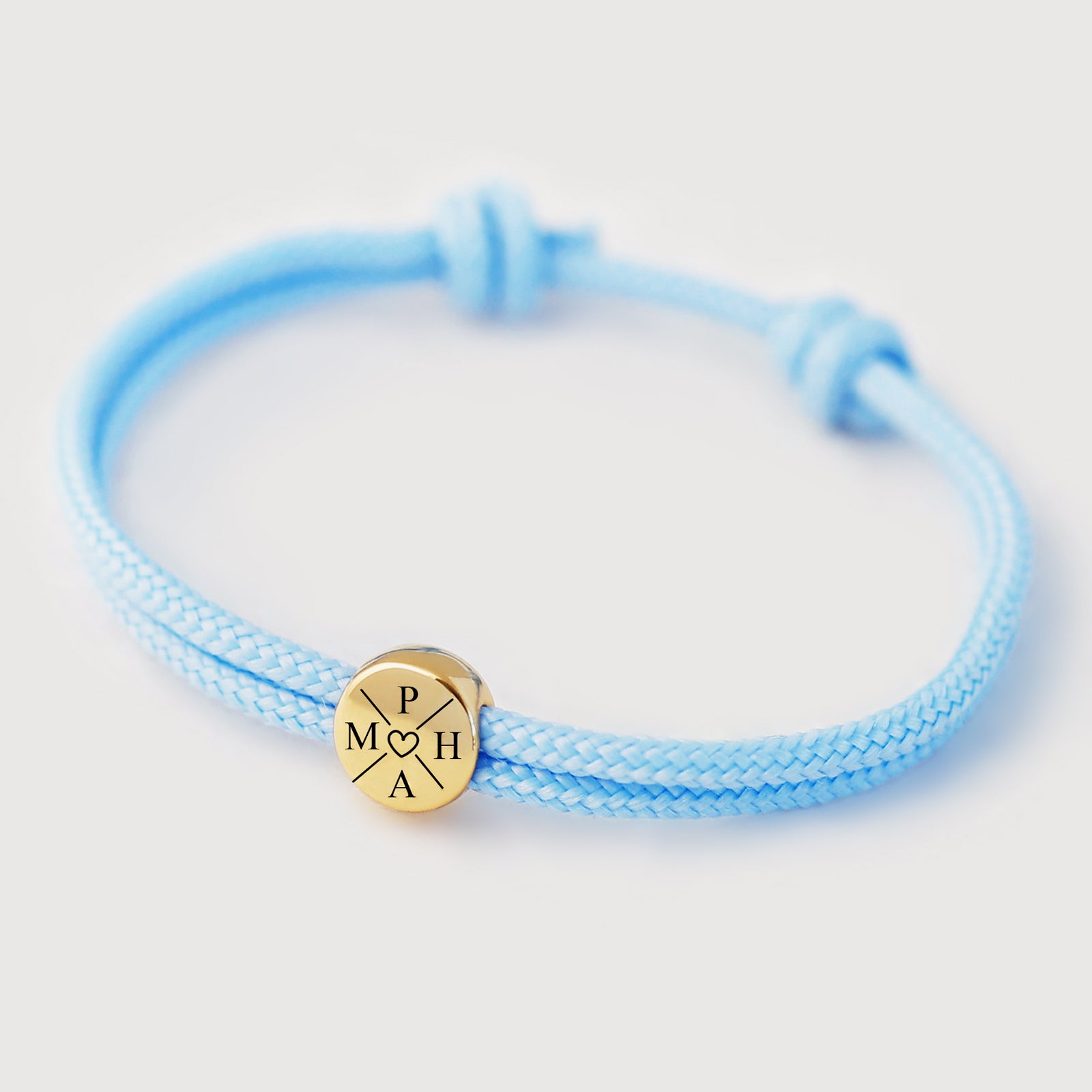 Familienarmband aus Segeltau – mit persönlicher Gravur