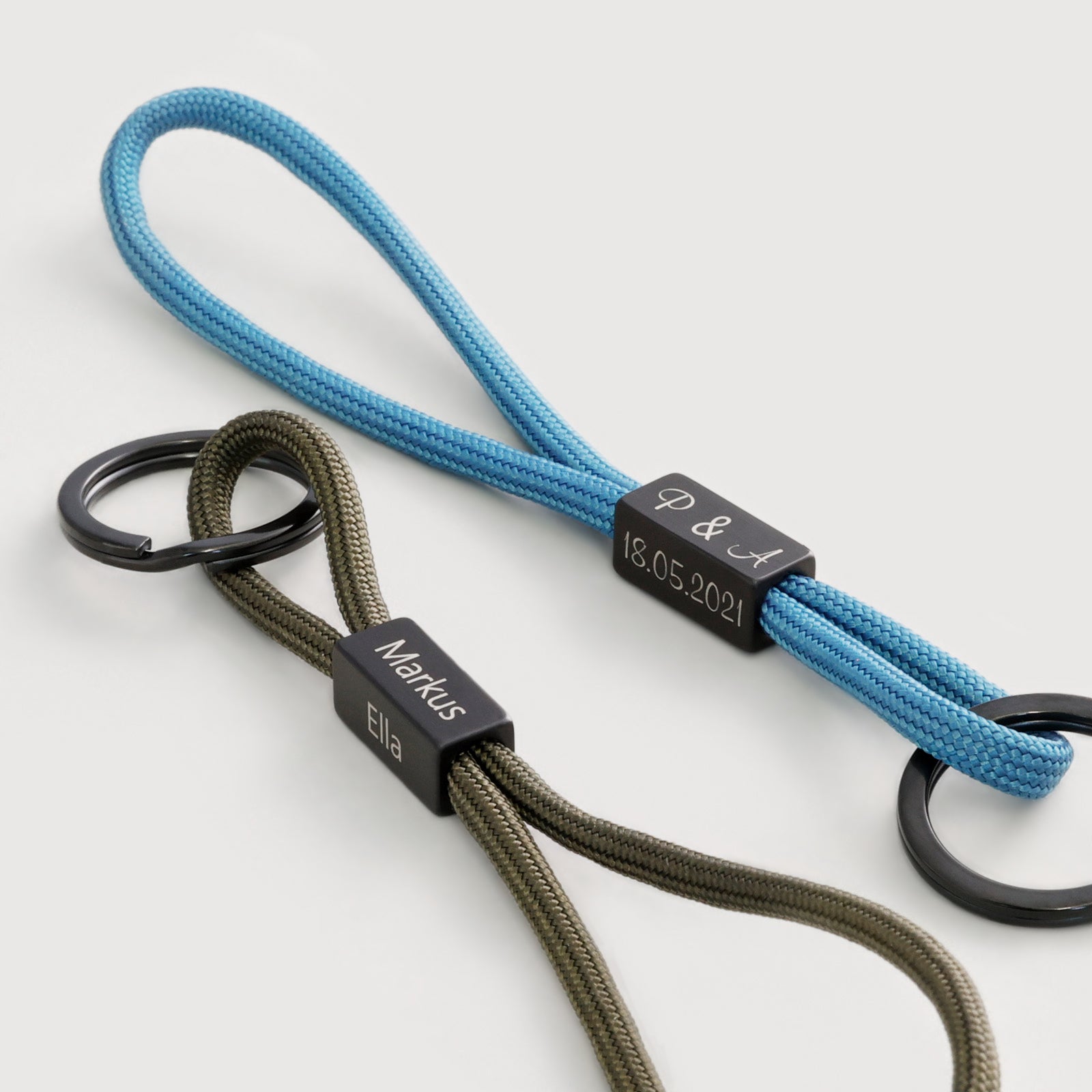 Segeltau Schlüsselanhänger mit 4 Seiten Gravur Schlüsselanhänger VIVIANNASCHMUCK