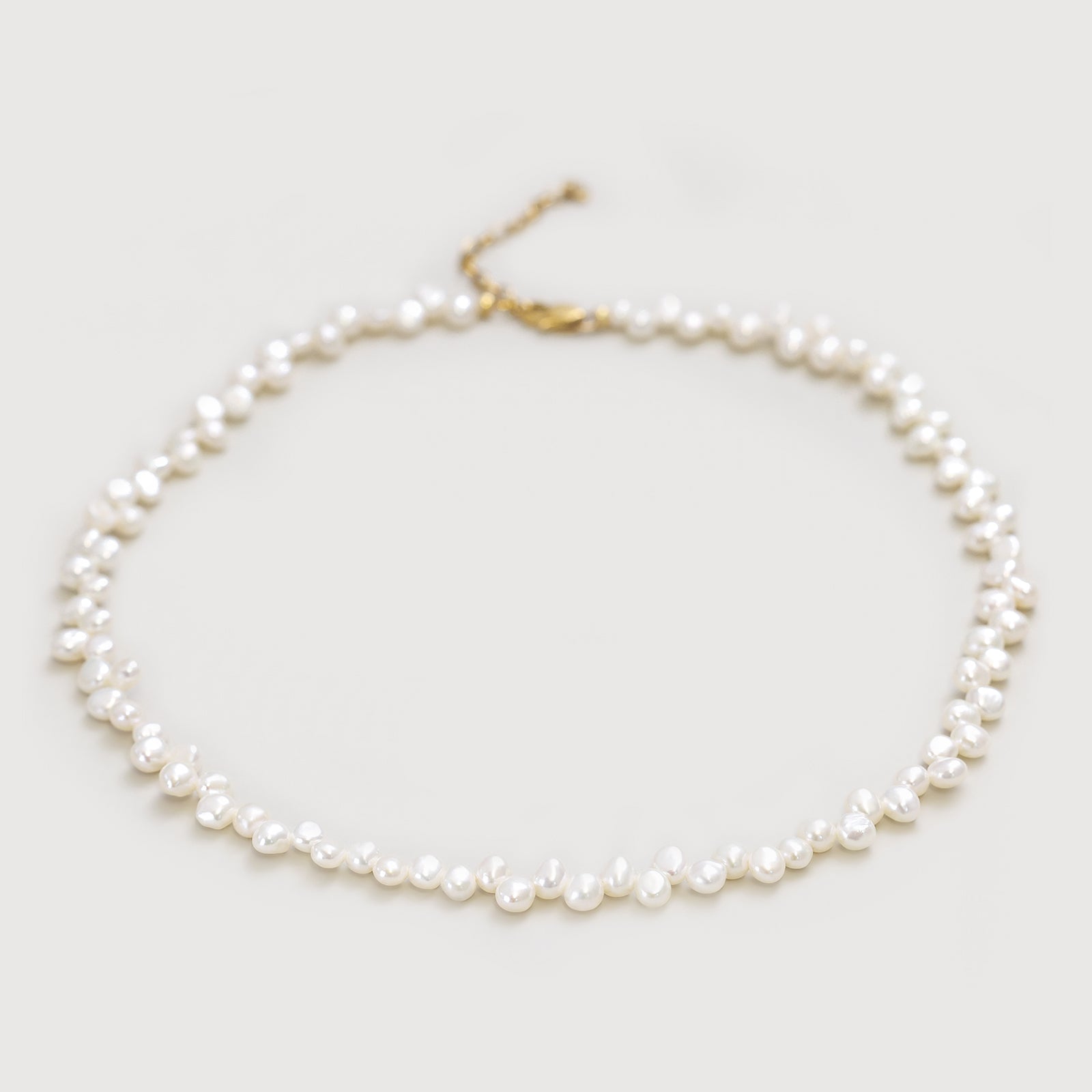 Süßwasserperlenkette in Spitzenoptik - 925er Sterling Silber