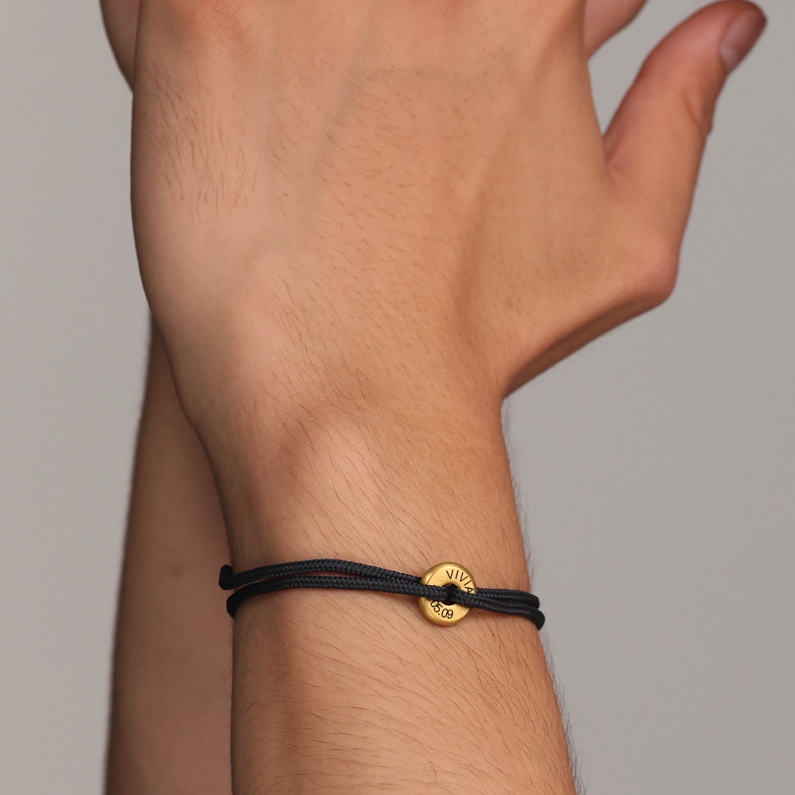 Personalisiertes Segeltau Donut Armband - Gold Herren Armband VIVIANNASCHMUCK