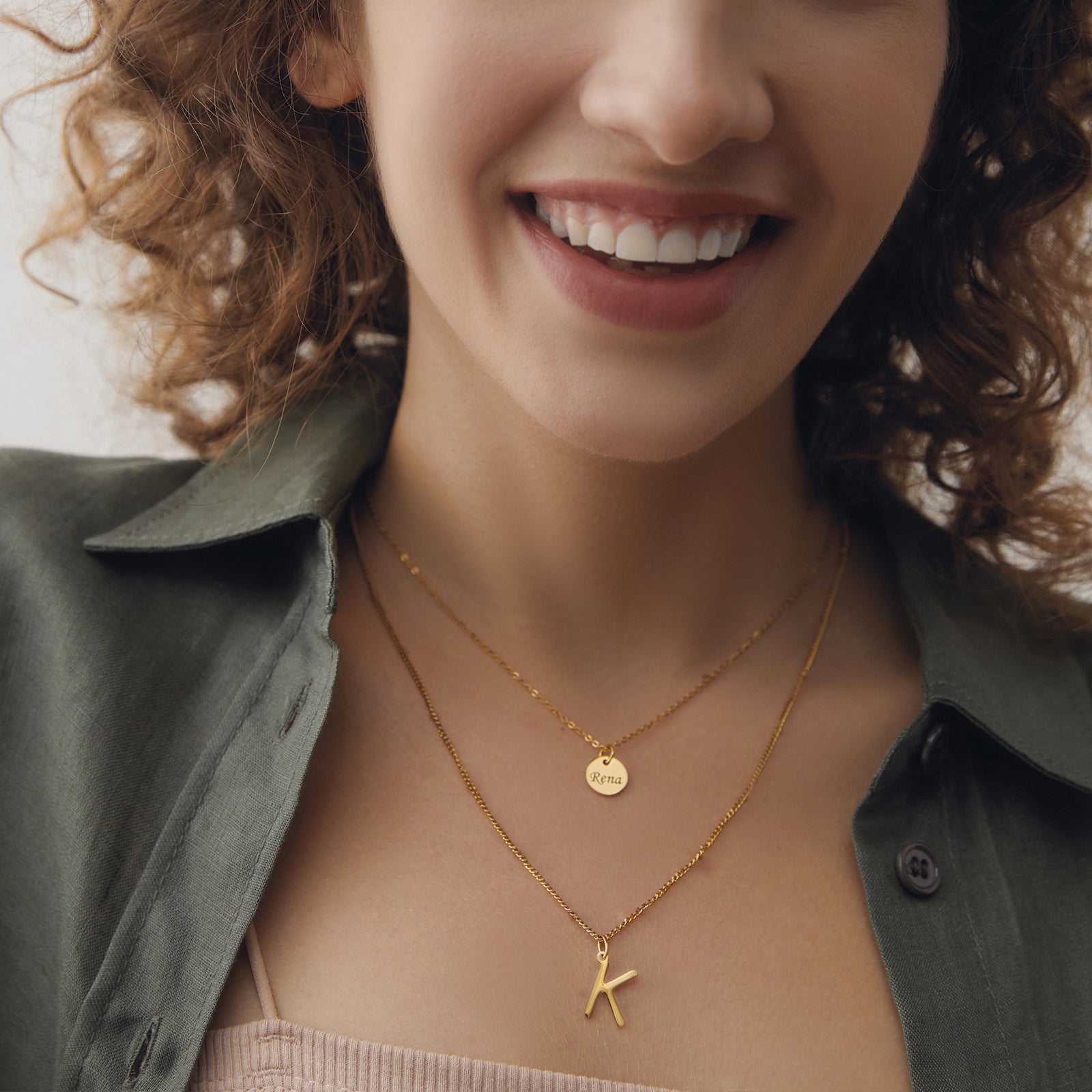 Personalisierte Buchstaben Kette – Initialen an Panzerkette