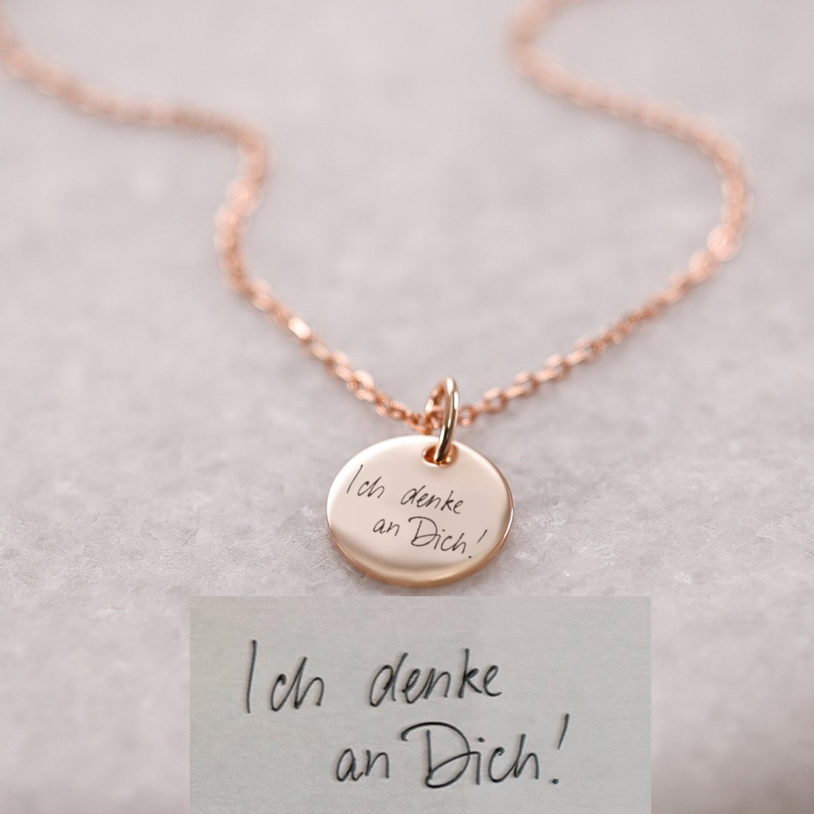 Kette mit eigener Handschrift oder Zeichnung - 925er Sterling Silber