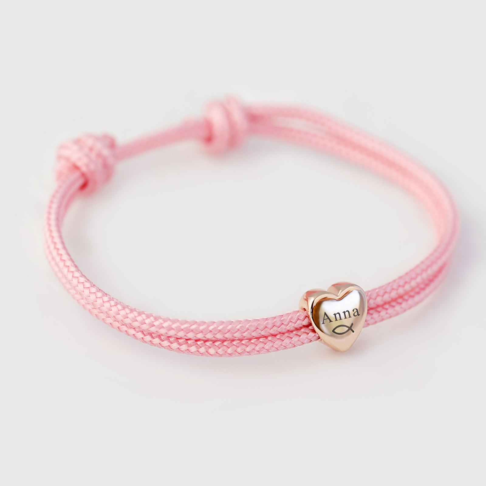 Herzensband – personalisiertes Segeltau-Armband mit Gravurherz