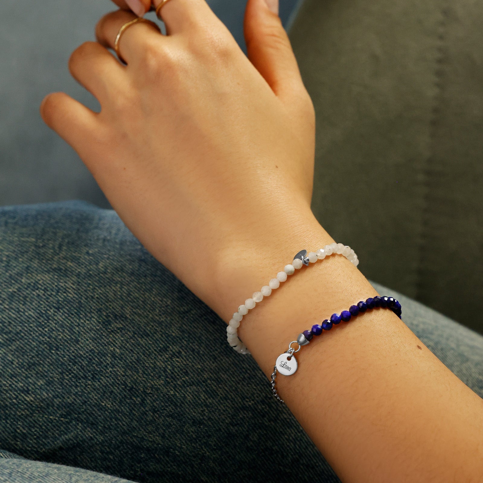 Lapis-Lazuli Armband - 925er Sterling Silber