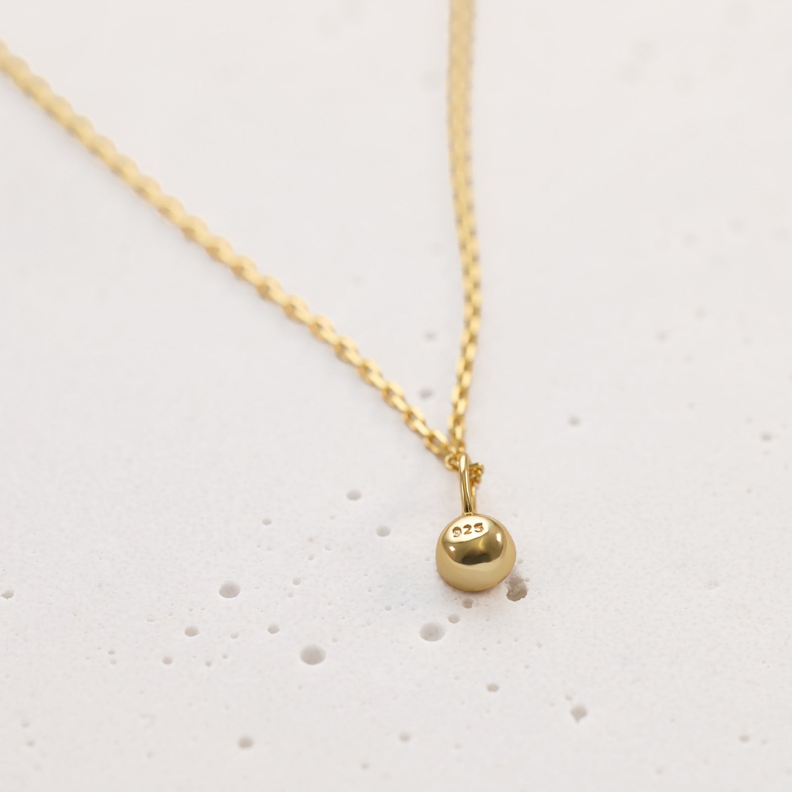 Geburtsstein-Kette mit runden Anhängern aus Zirkonia - 925 Sterling Silber