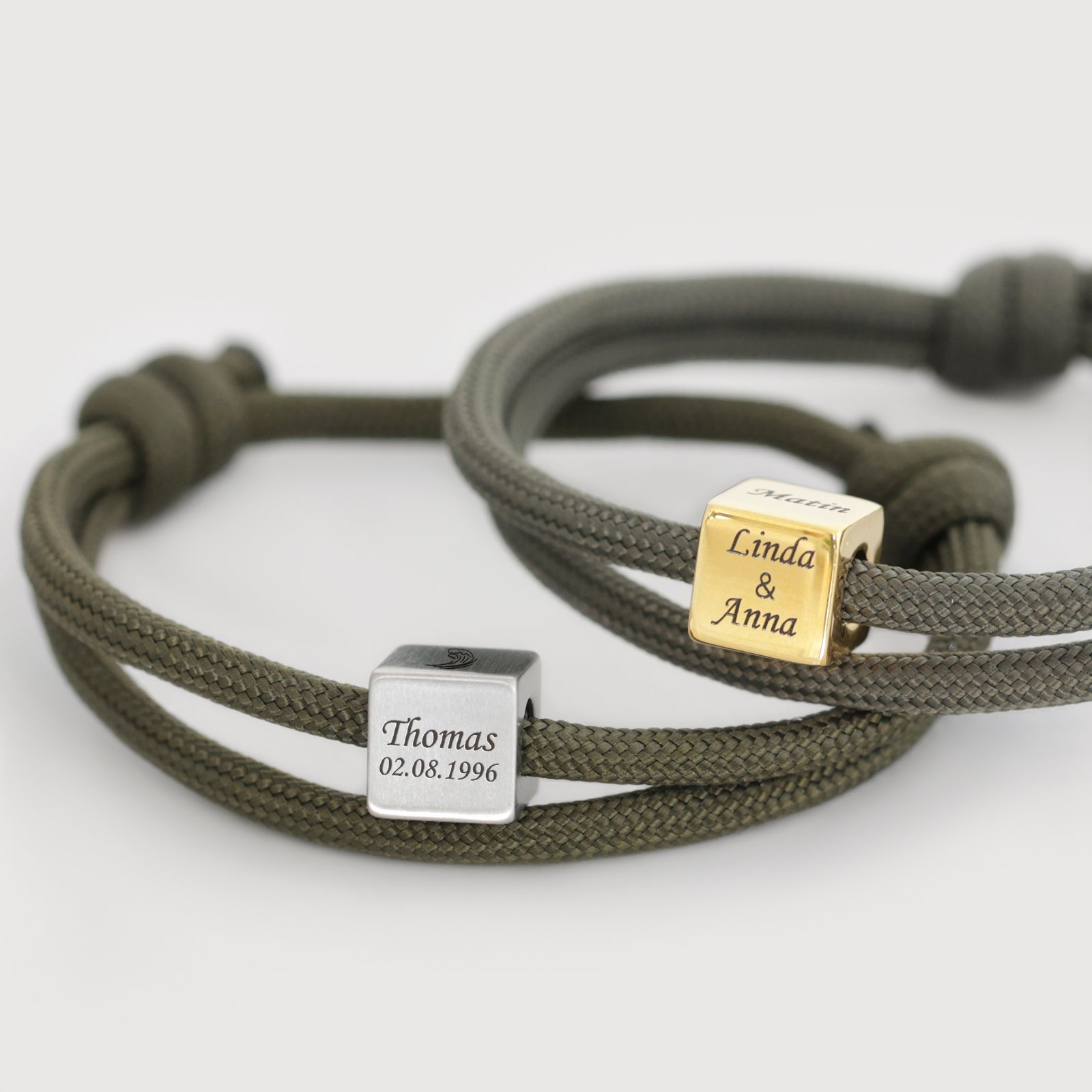 Segeltau Herrenarmband - Personalisiertes Würfeln