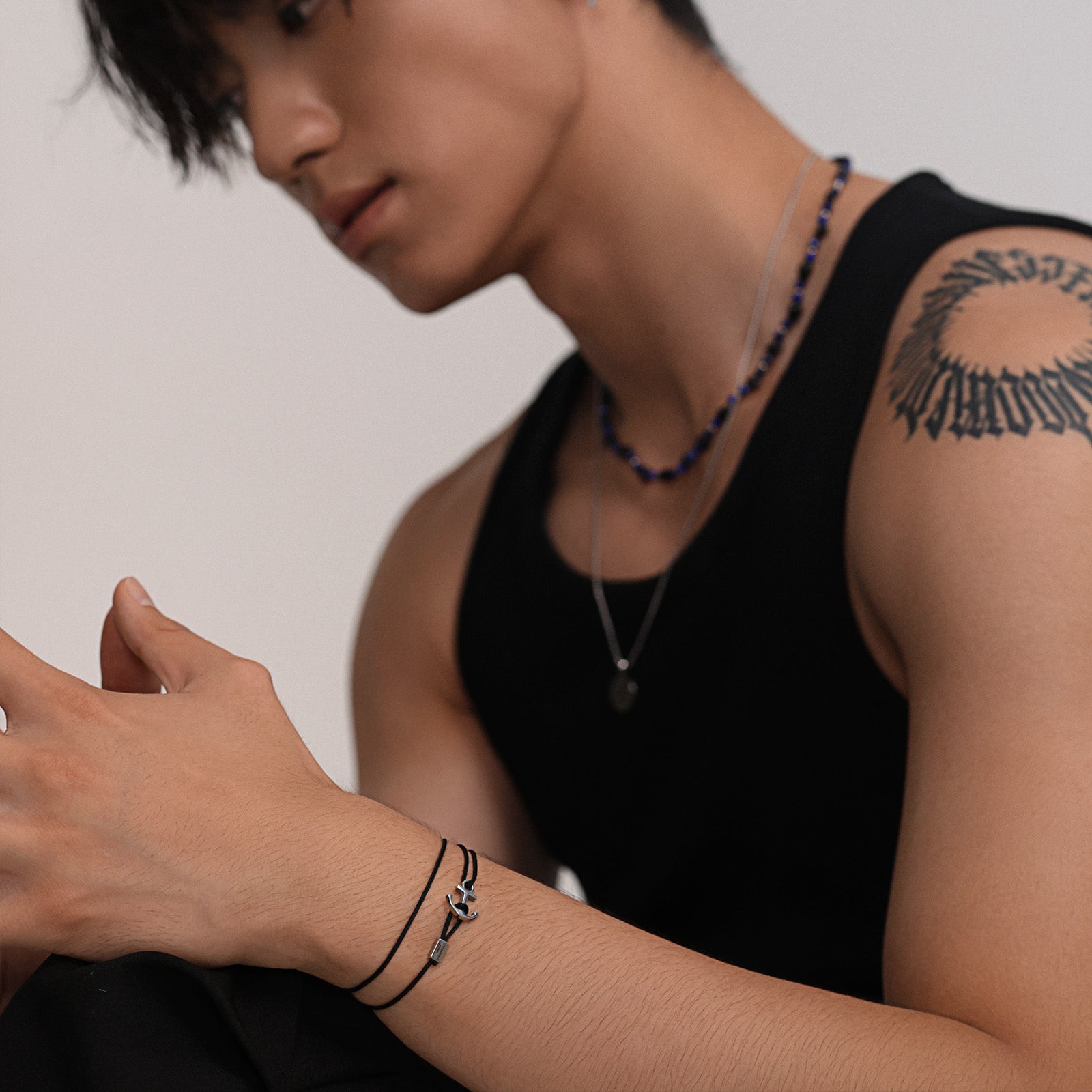 Unisex Armband mit Ankerhaken & Gravur Herren Armband VIVIANNASCHMUCK