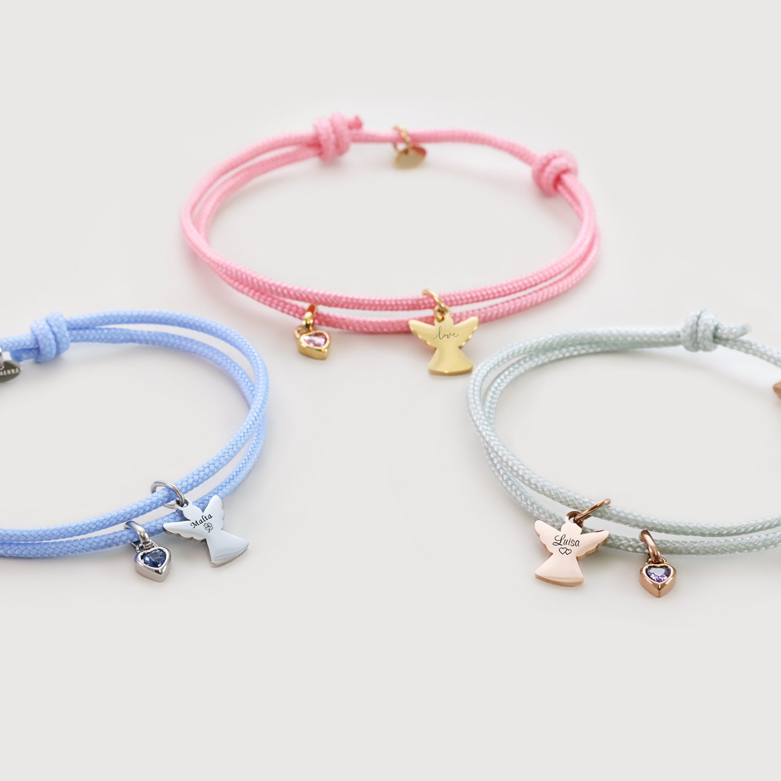 Schutzengel Paracord Armband mit Geburtsstein