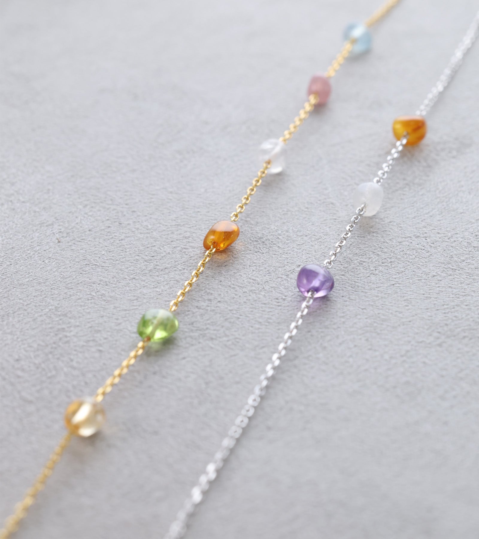 Energie-Halskette mit natürlichen Edelsteinene - 925er Sterling Silber Damen Halskette VIVIANNASCHMUCK