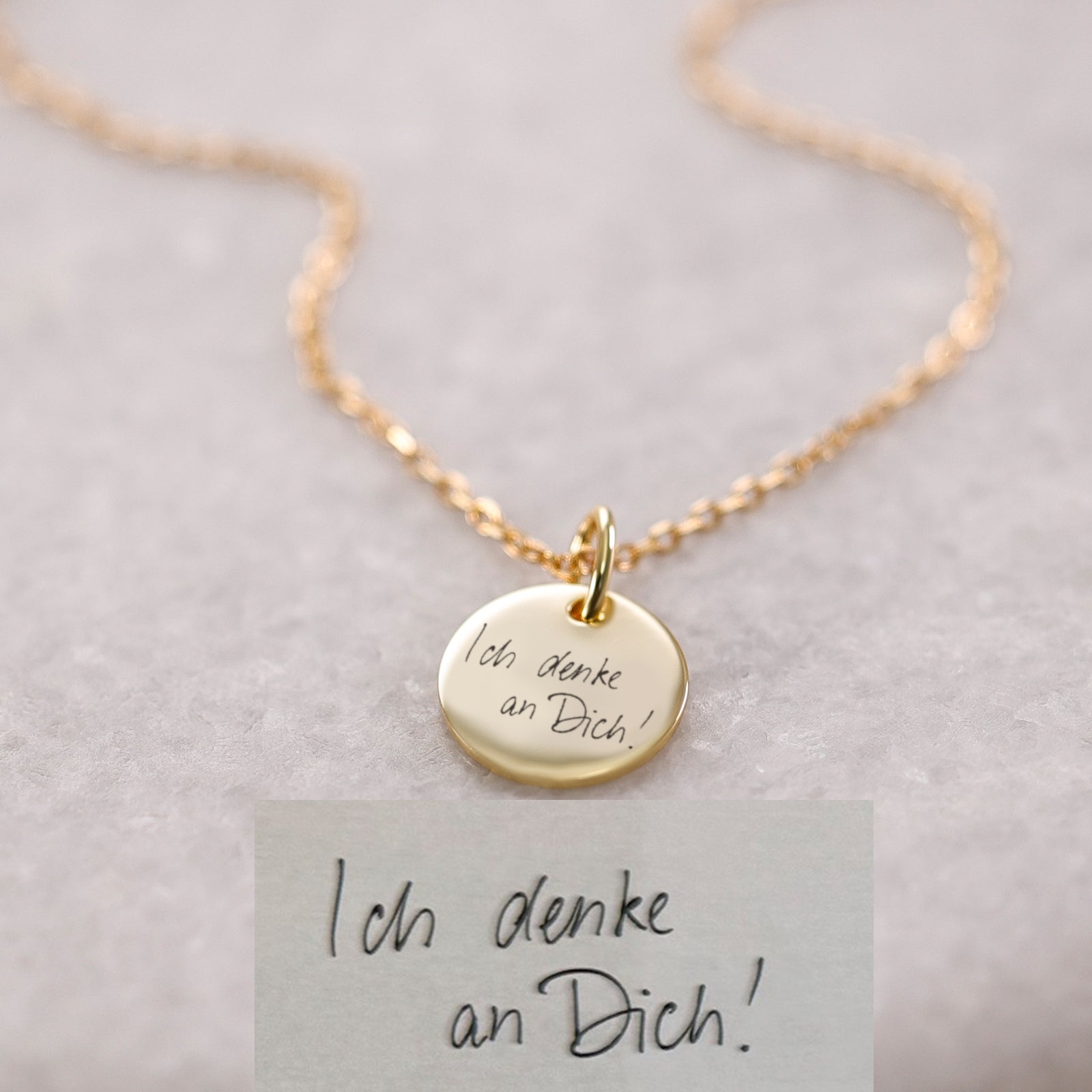 Kette mit eigener Handschrift oder Zeichnung - 925er Sterling Silber