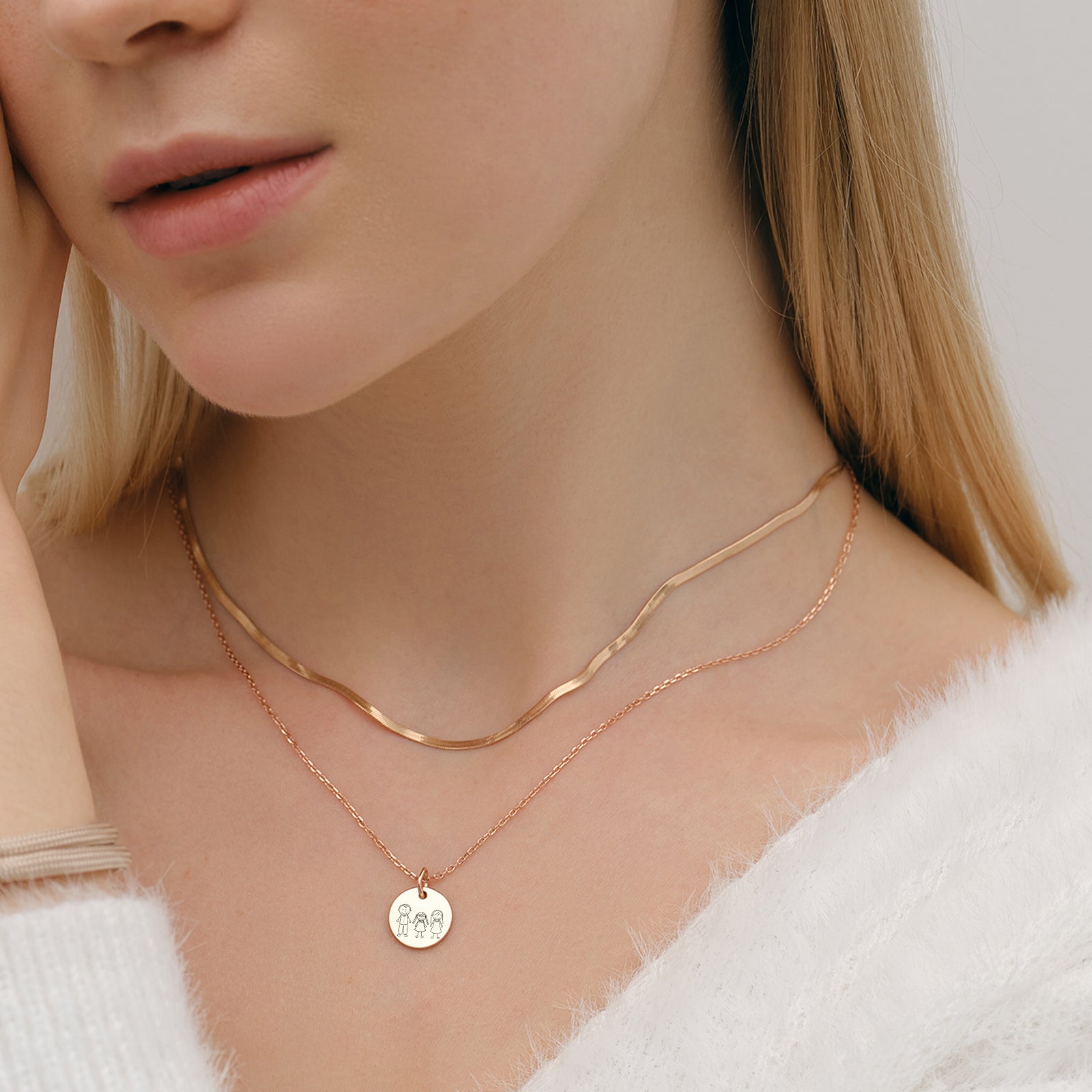 Familienkette mit Wunschgravur – Dein Design, deine Familie