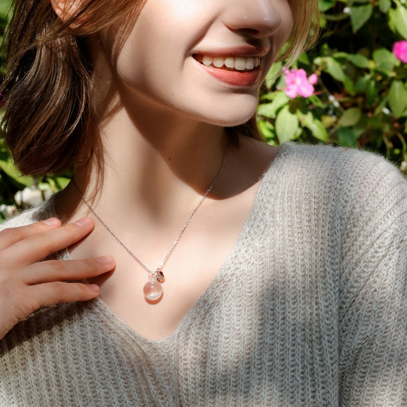 Personalized real mini snow globe necklace