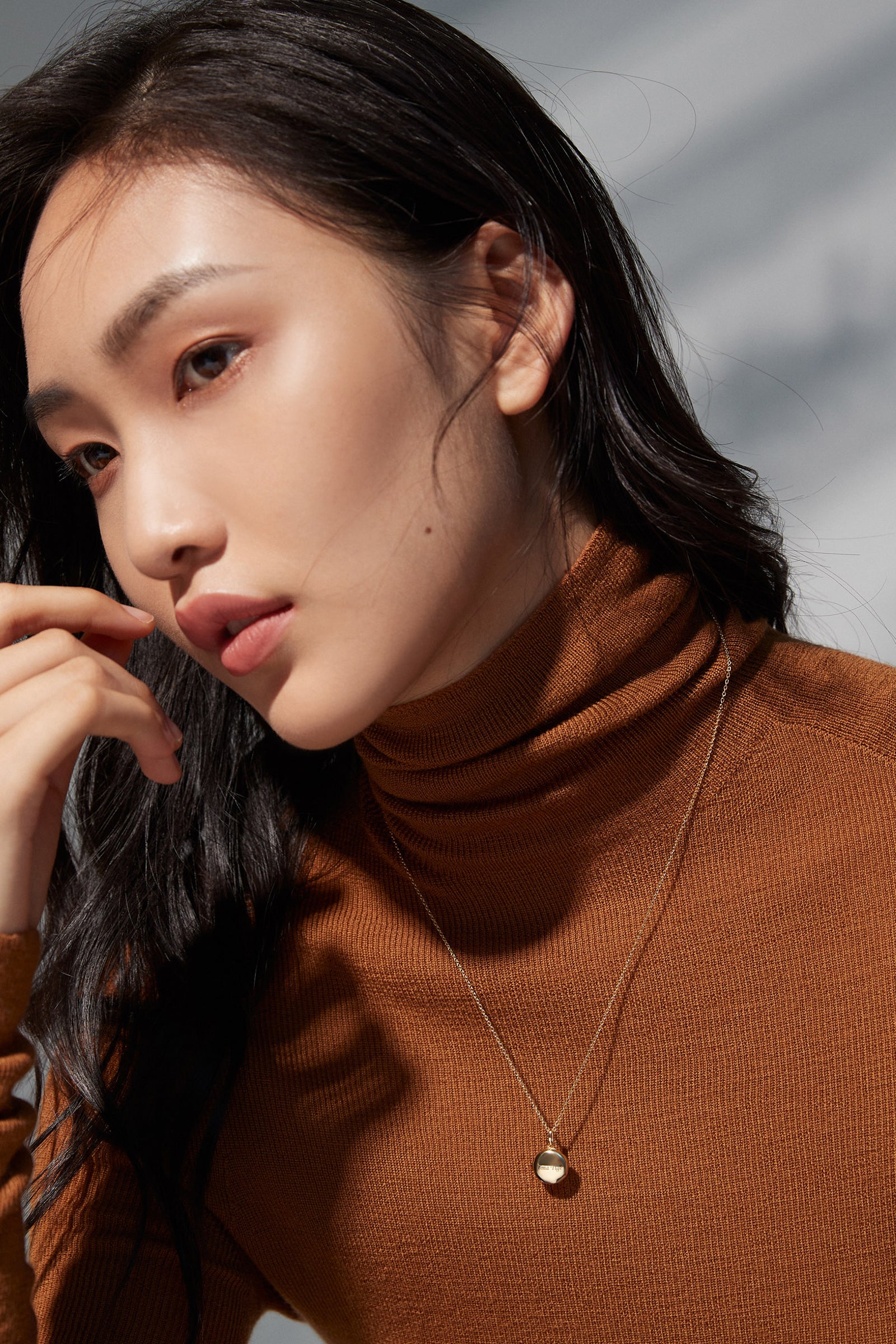 Mini Foto Medaillon Kette mit Gravur - 925er Silber