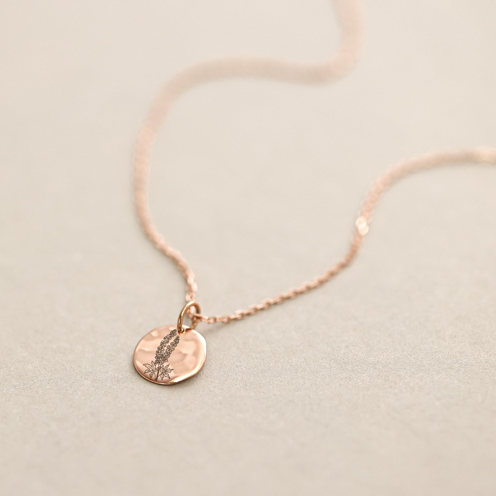 Personalisierte Hammerschlag Halskette - 925er Sterling Silber