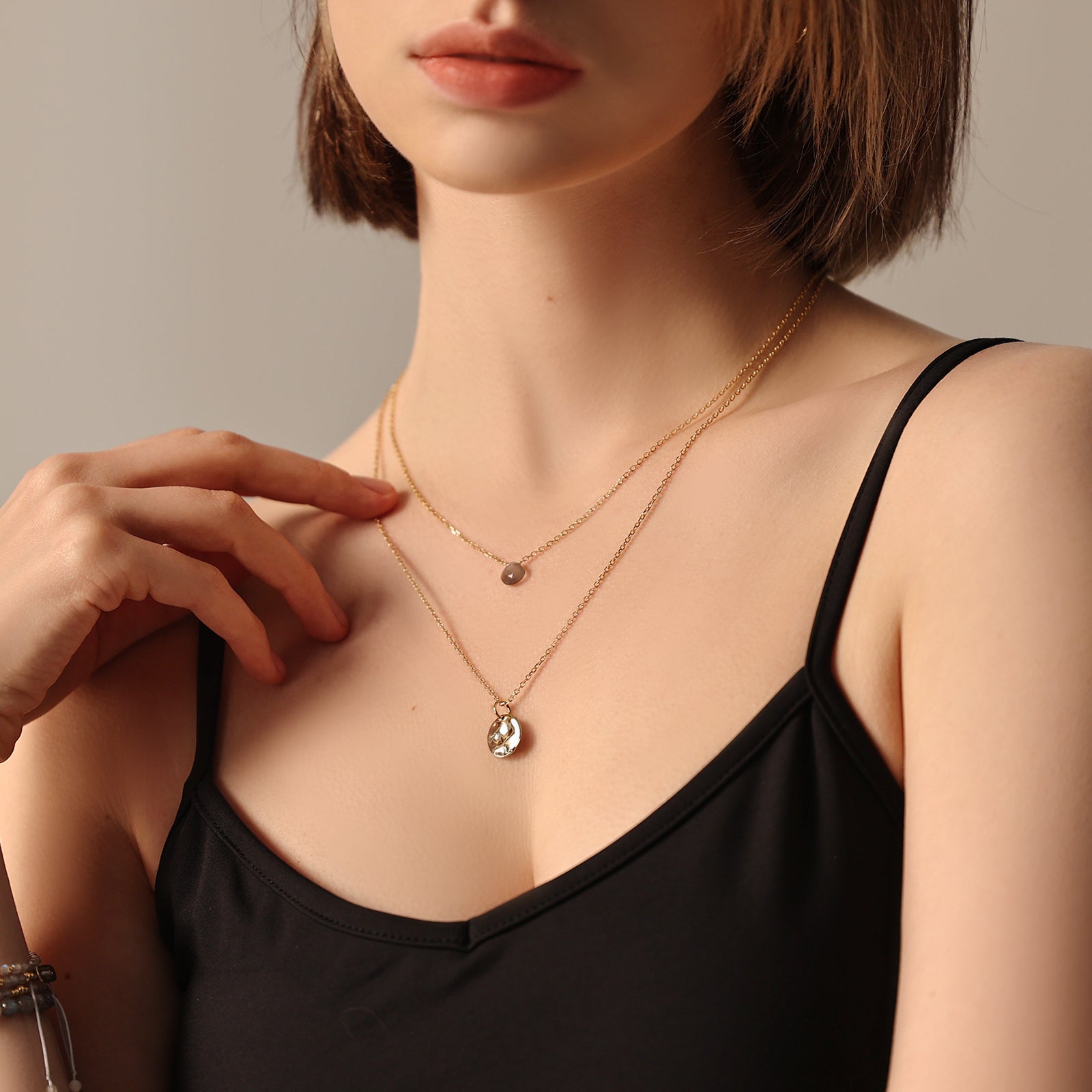 Geburtsblumen Kette mit Hammerschlagplättchen - 925er Sterling Silber Damen Halskette VIVIANNASCHMUCK