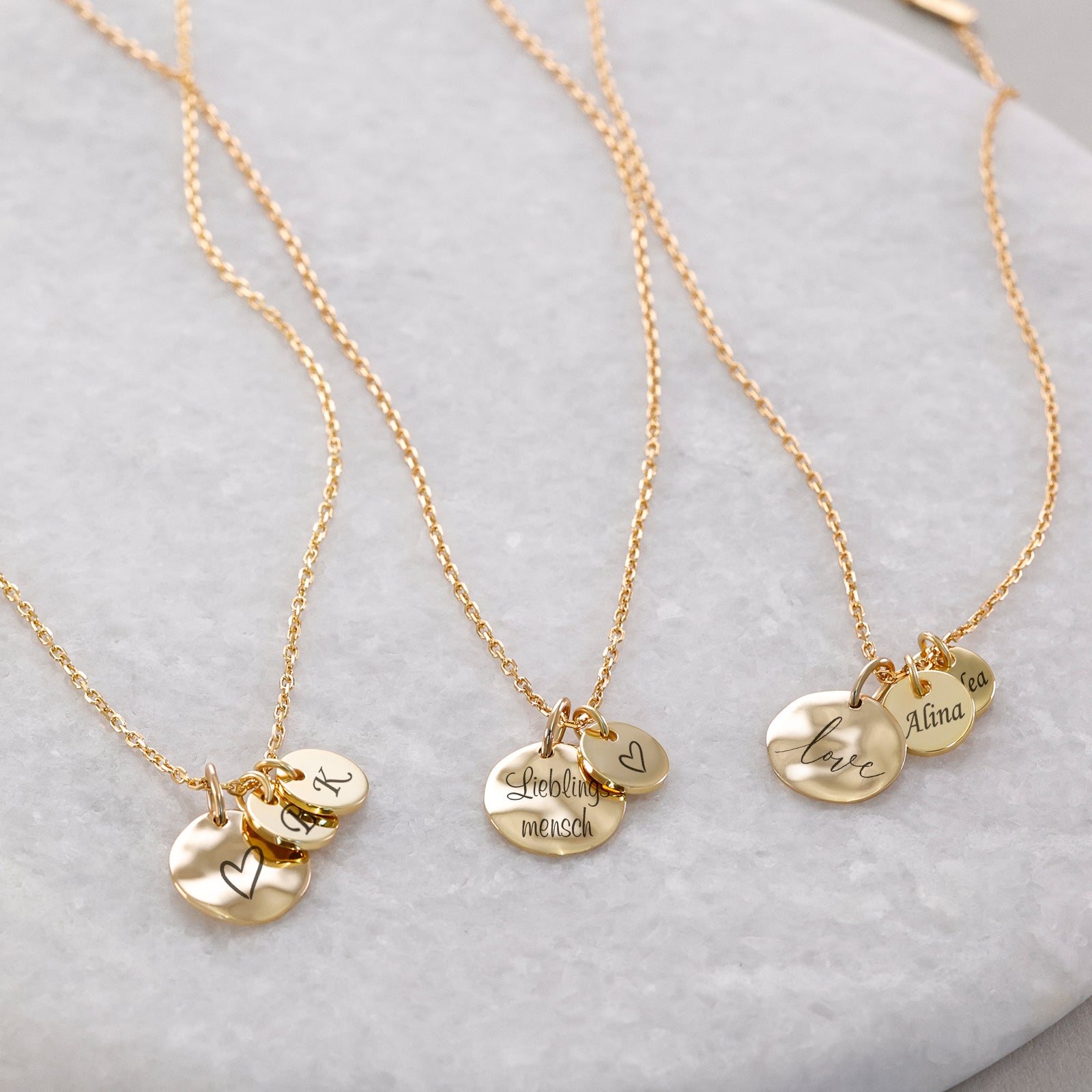 Plättchenkette zum Kombinieren - 925er Sterling Silber