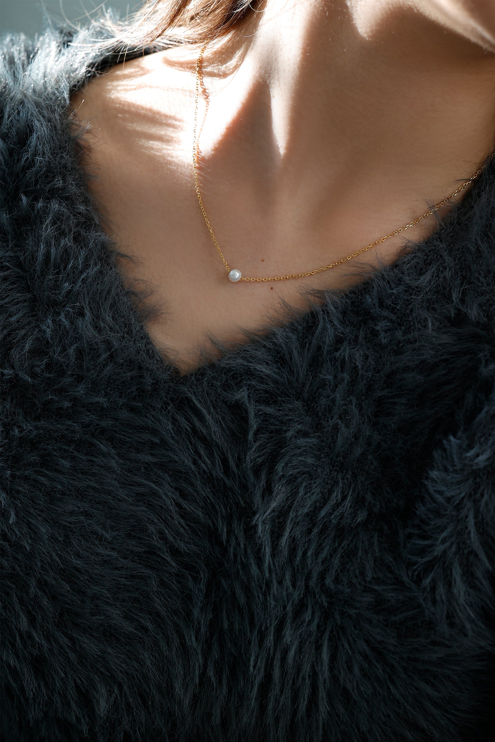 925 silver necklace with freshwater pearl - ladies pearl necklace - harmony necklace - cultured pearls - gifts for her - KS003