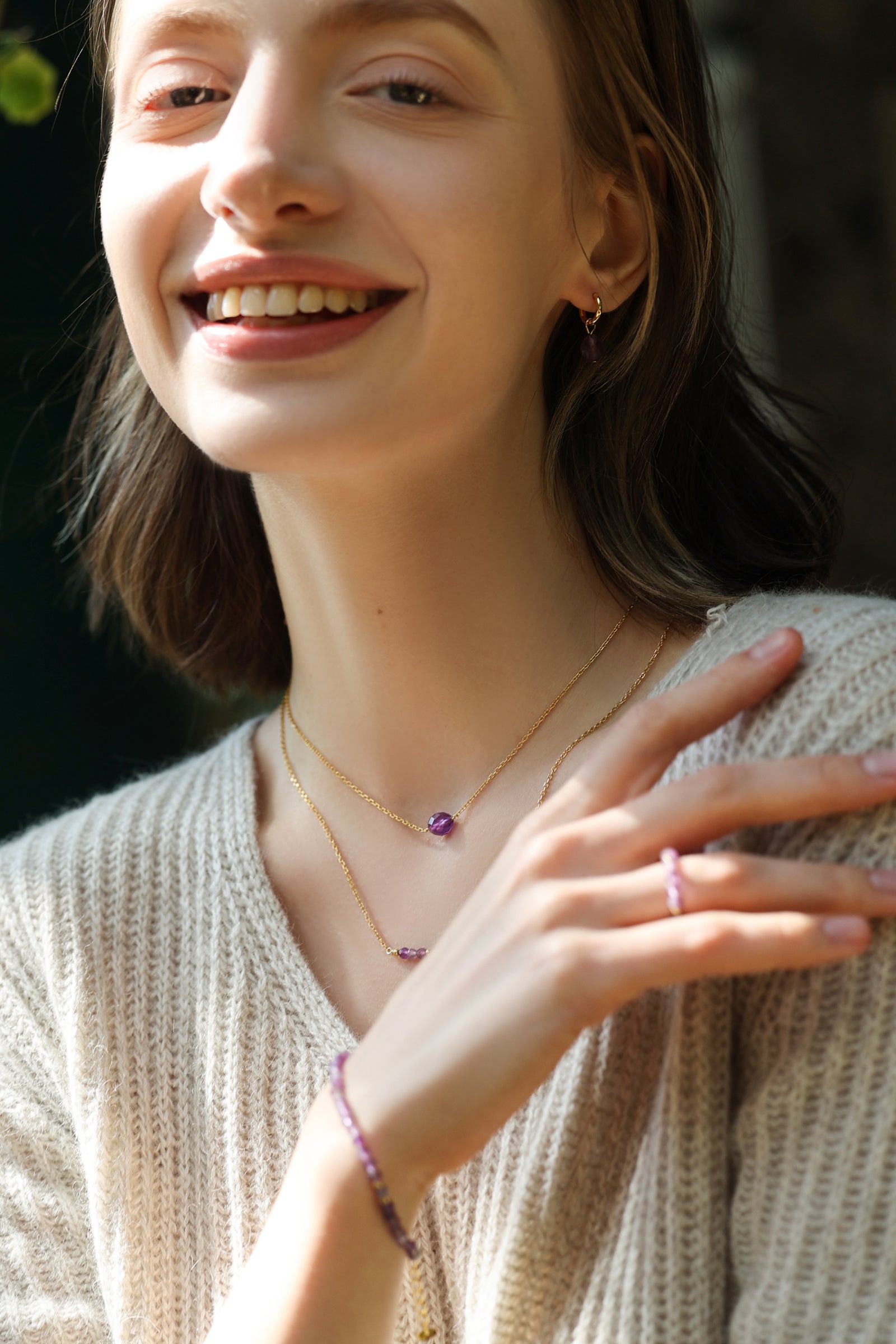 Personalisierte Heilstein-Kette mit Gravurplättchen – 925er Silber Damen Halskette VIVIANNASCHMUCK