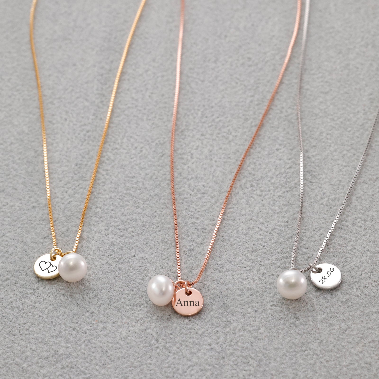 Women's Necklace with Freshwater Pearl - 925 Sterling Silver