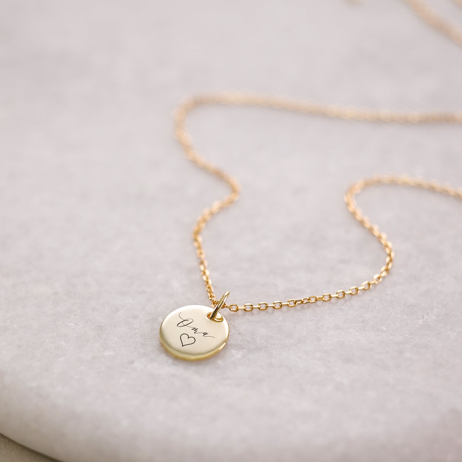 Plate chain - 925 Sterling Silver - Gift for Grandma with card