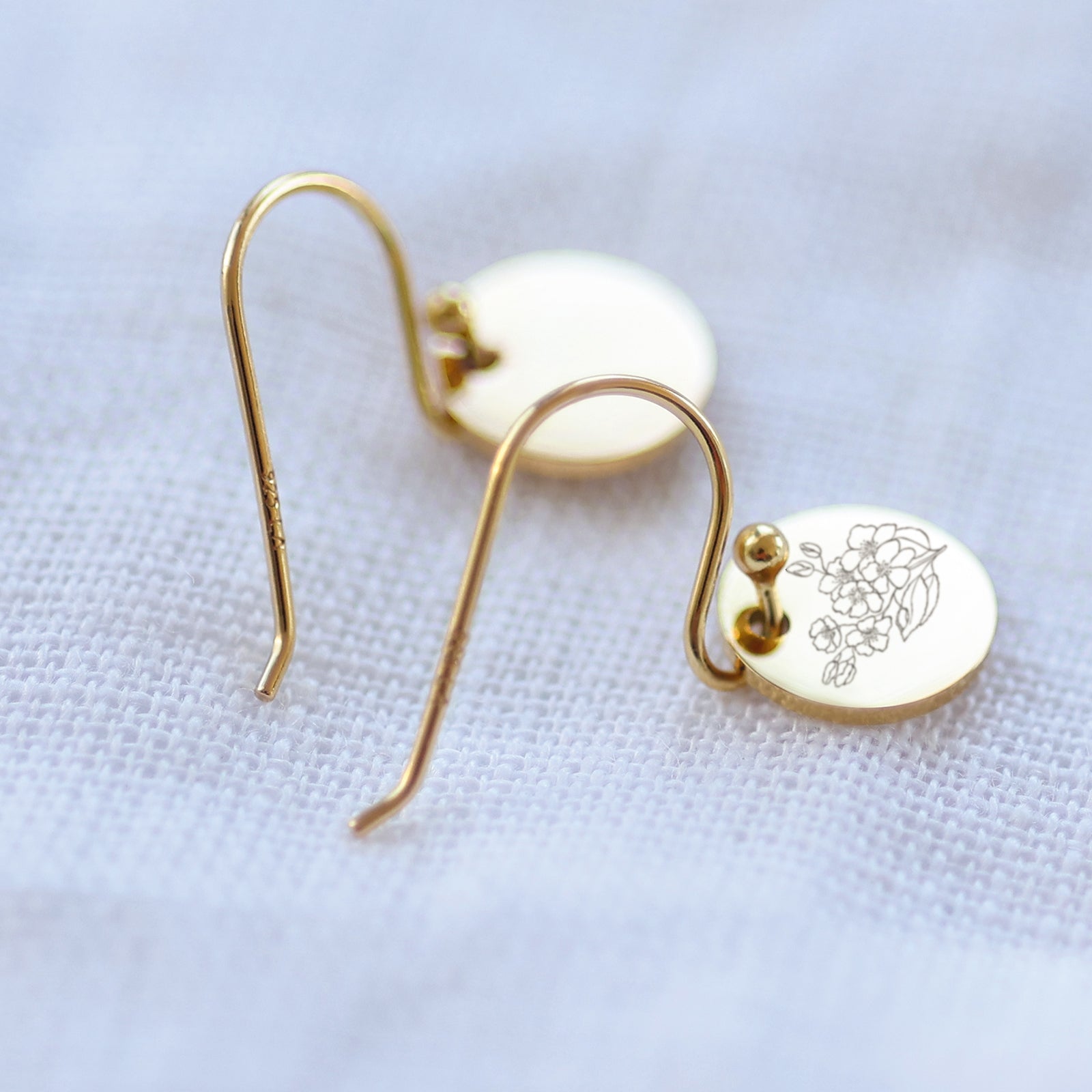 925 Silver Earrings - Birth Flower Earrings