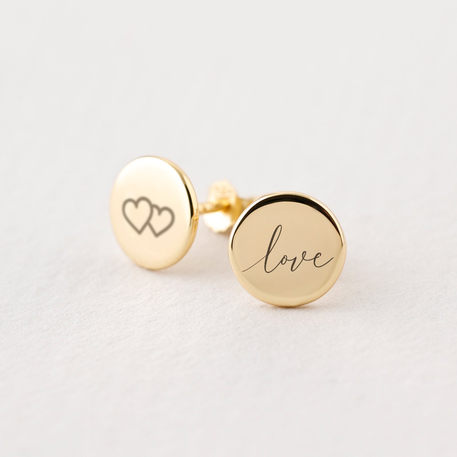 Runde personalisierte Ohrstecker - VIVIANNASCHMUCK