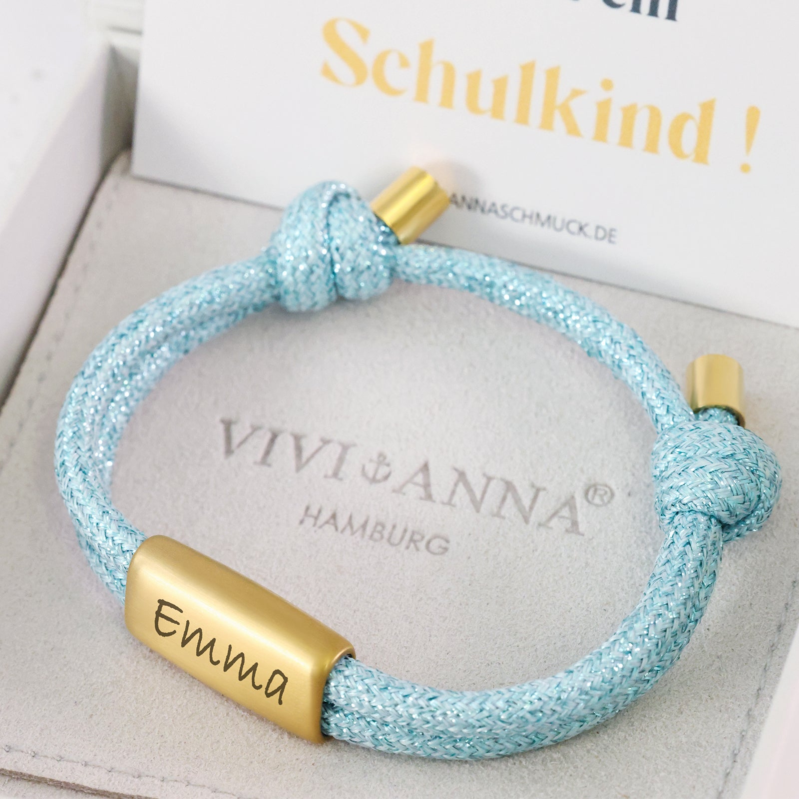Personalized Girl Glitter Bracelet - Bracelet with Name - Communion Gift - Confirmation Gift - Engraving A209