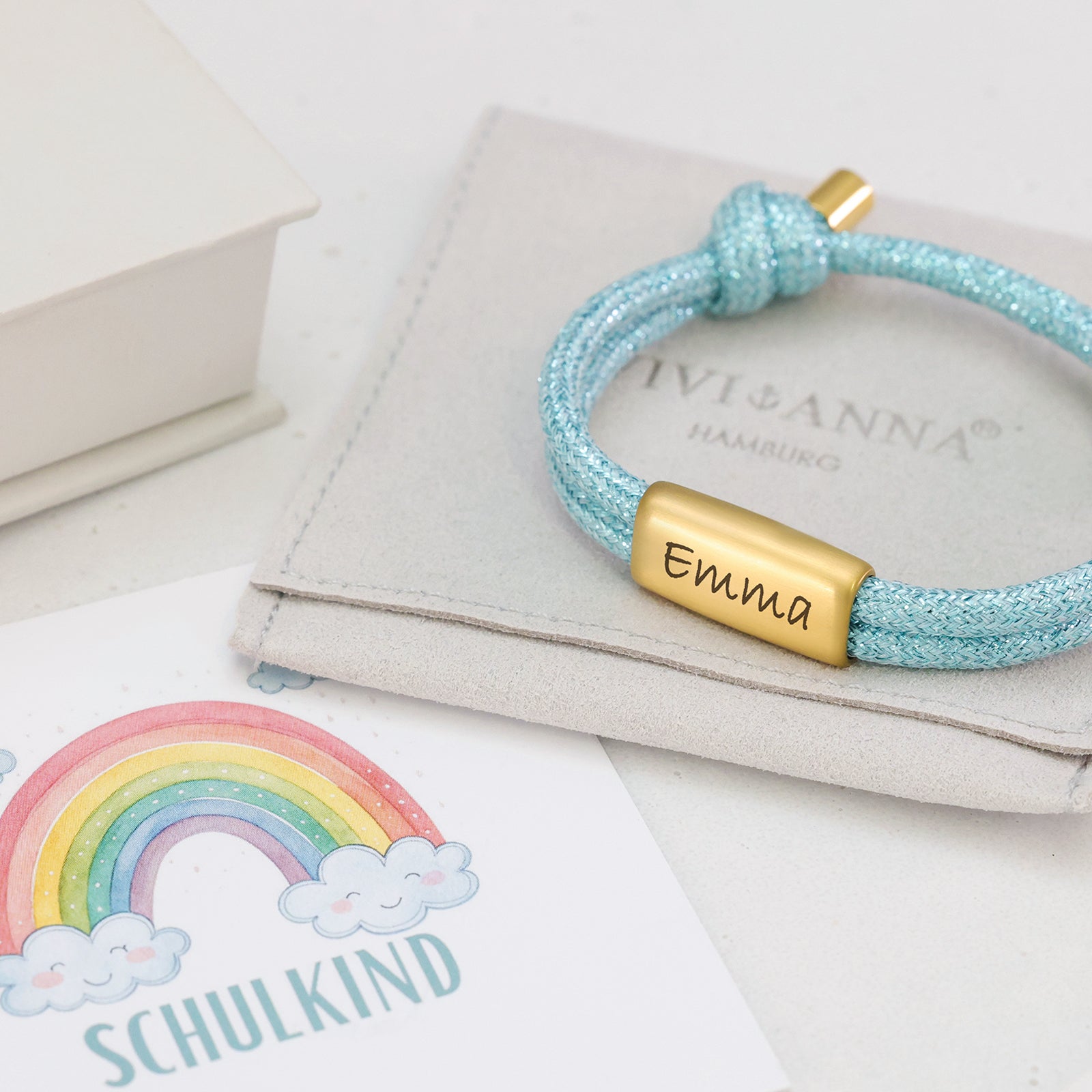 Personalized Girl Glitter Bracelet - Bracelet with Name - Communion Gift - Confirmation Gift - Engraving A209