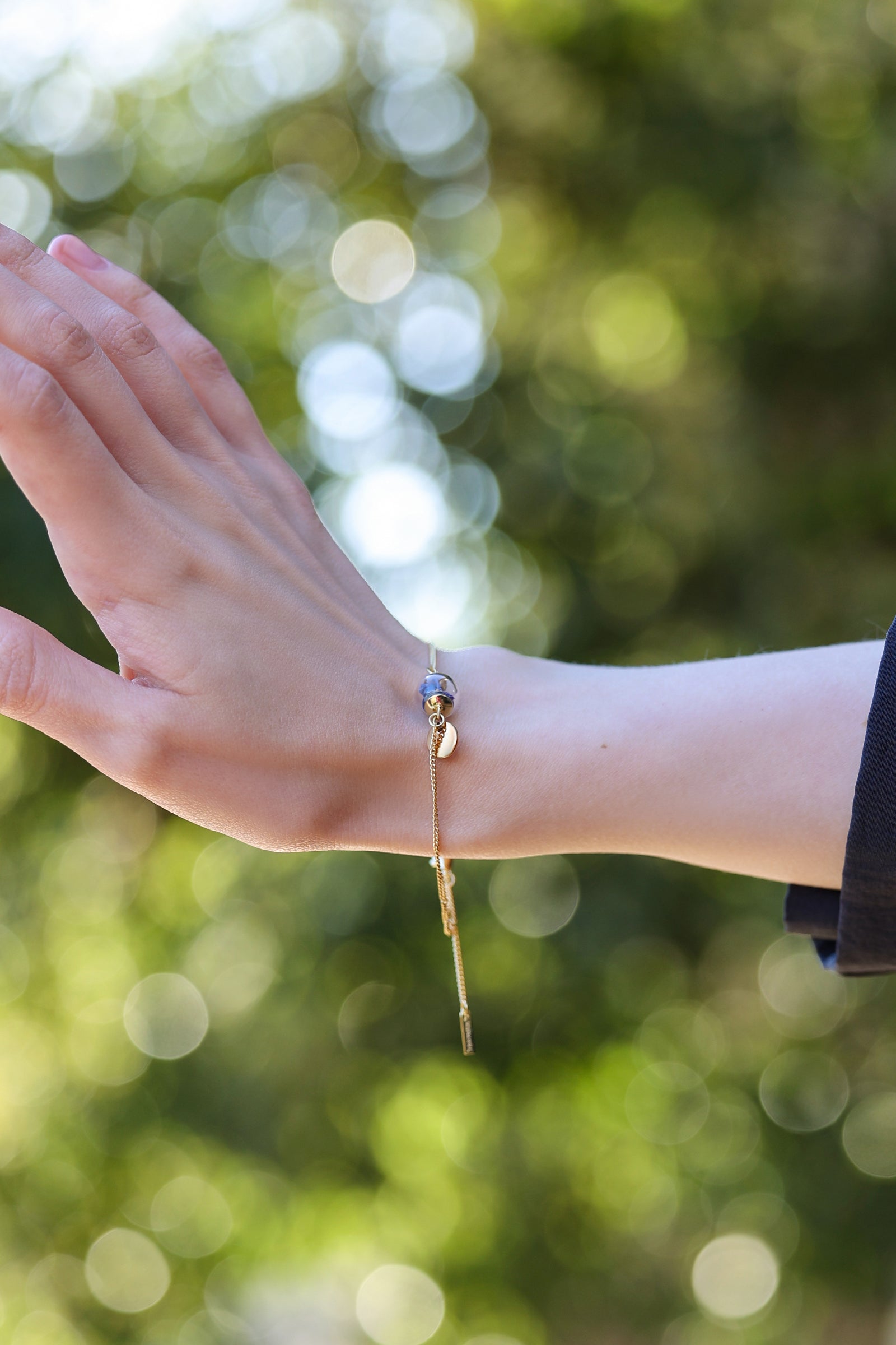 925 silver bracelet with real forget-me-nots - real flowers - personalized engraving - wedding bracelet - gift for girlfriend - A050S