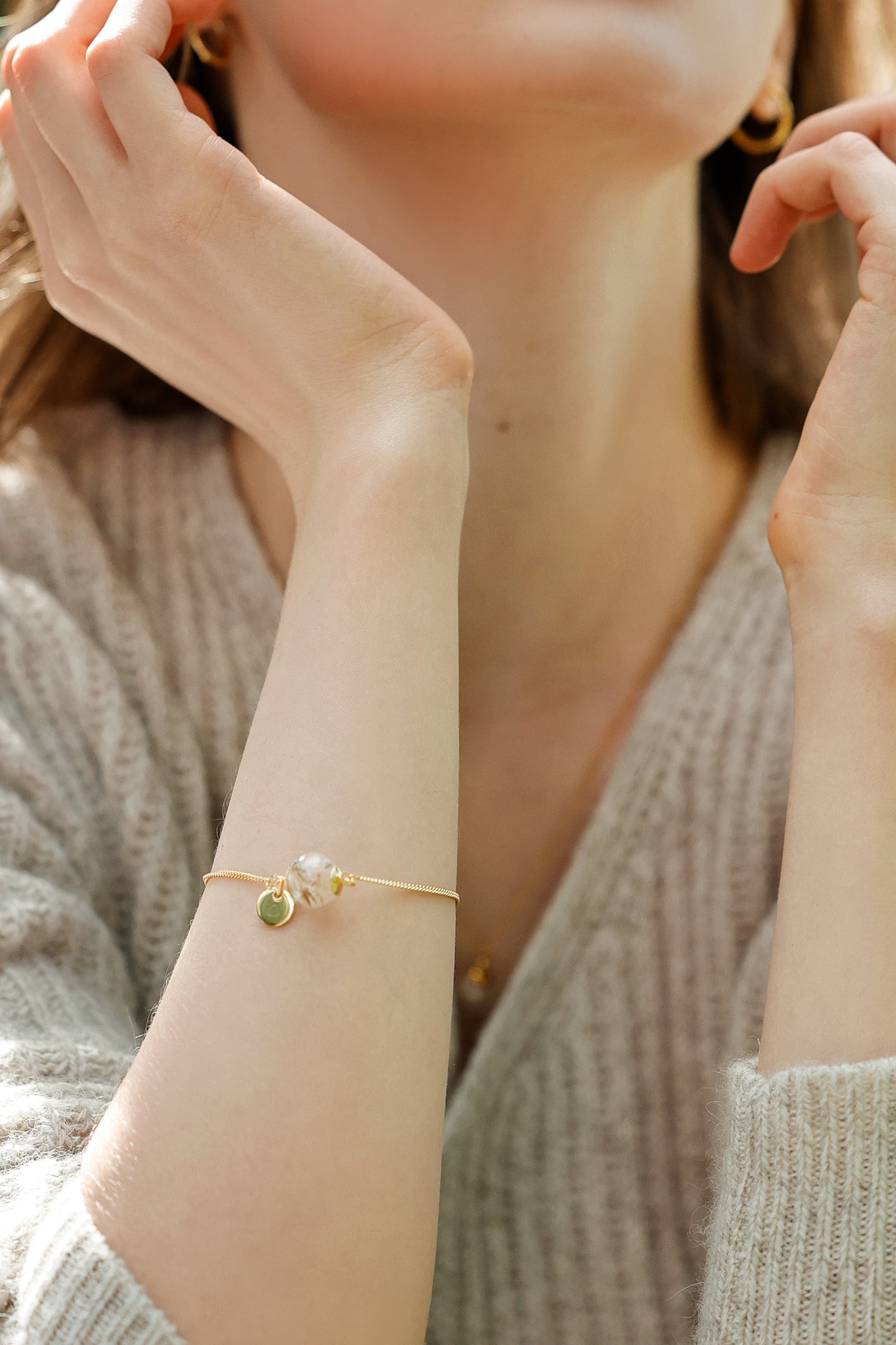 Personalized bracelet - real dandelion bracelet with personalized engraving - 925 sterling silver - rose gold, gold, silver - gift for her - A052