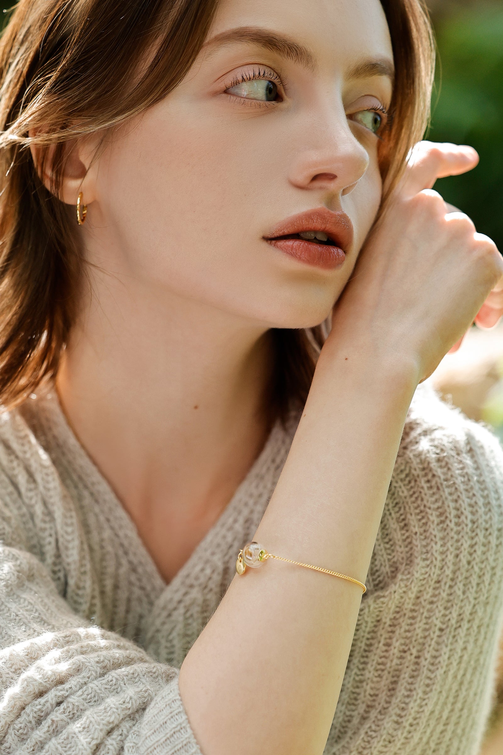 Personalized bracelet - real dandelion bracelet with personalized engraving - 925 sterling silver - rose gold, gold, silver - gift for her - A052