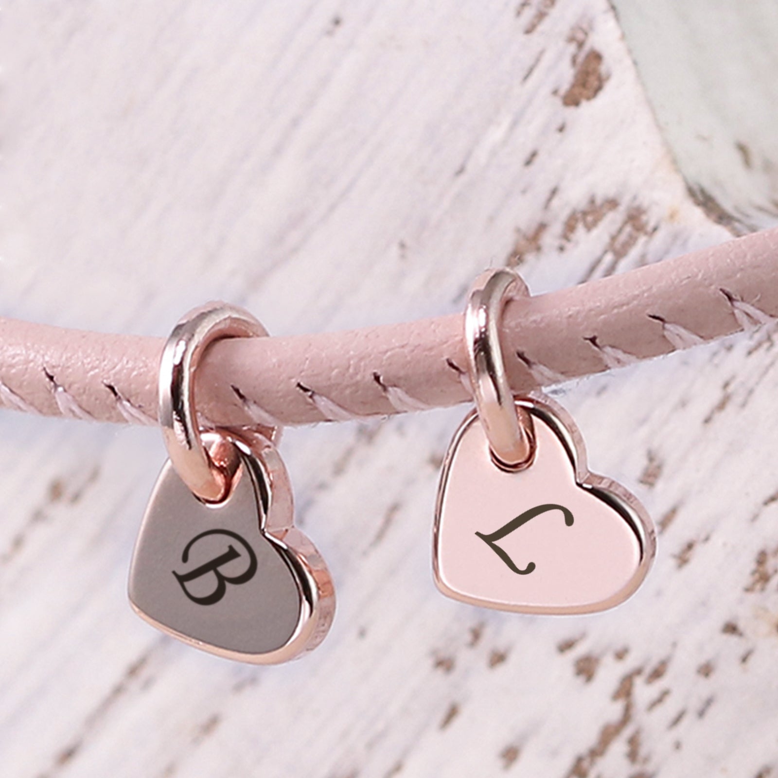 Herzchen Lederarmband mit Wunschgravur