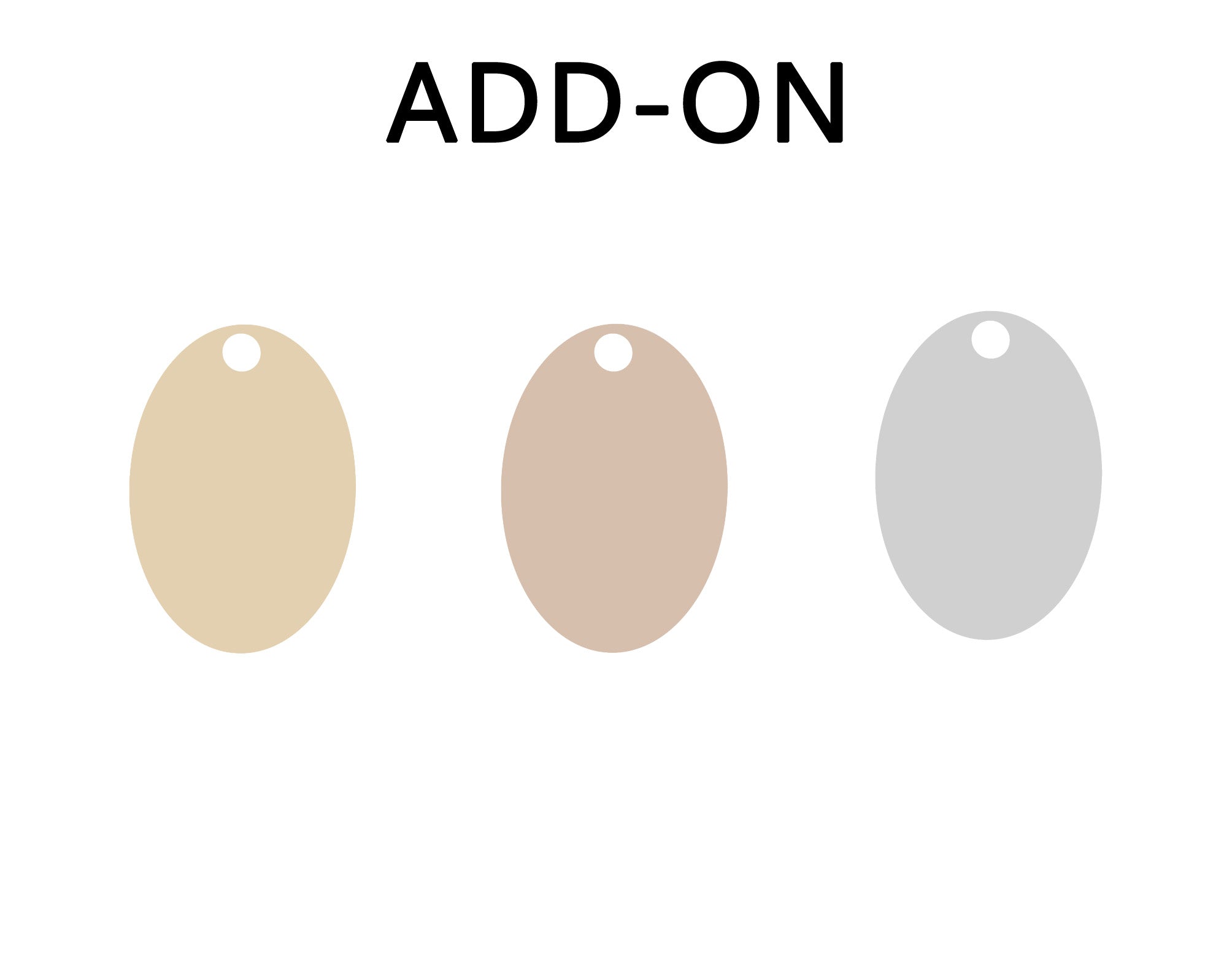 Add-on - Zusätzlicher personalisierter Anhänger - oval - VIVIANNASCHMUCK