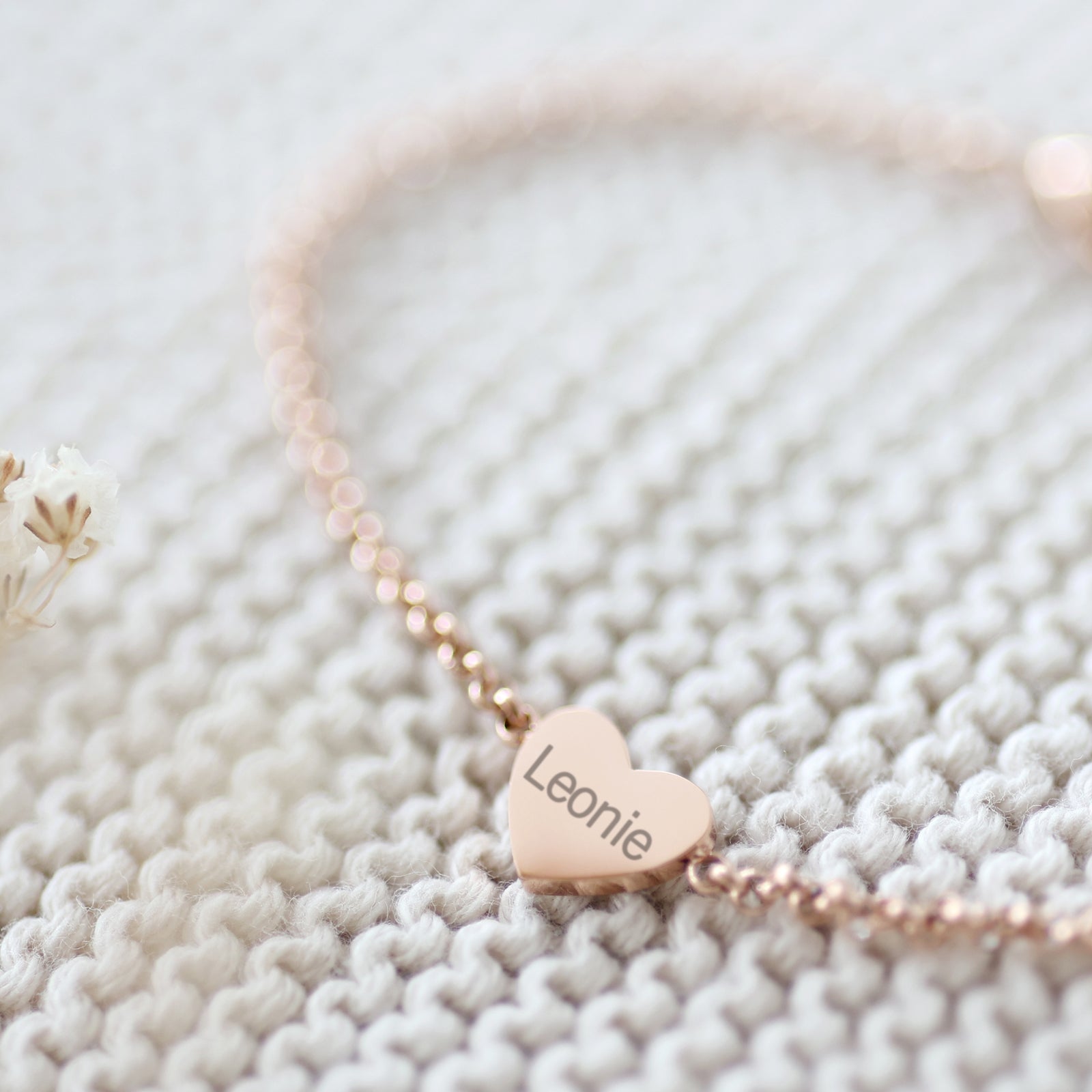 Personalized Heart Bracelet