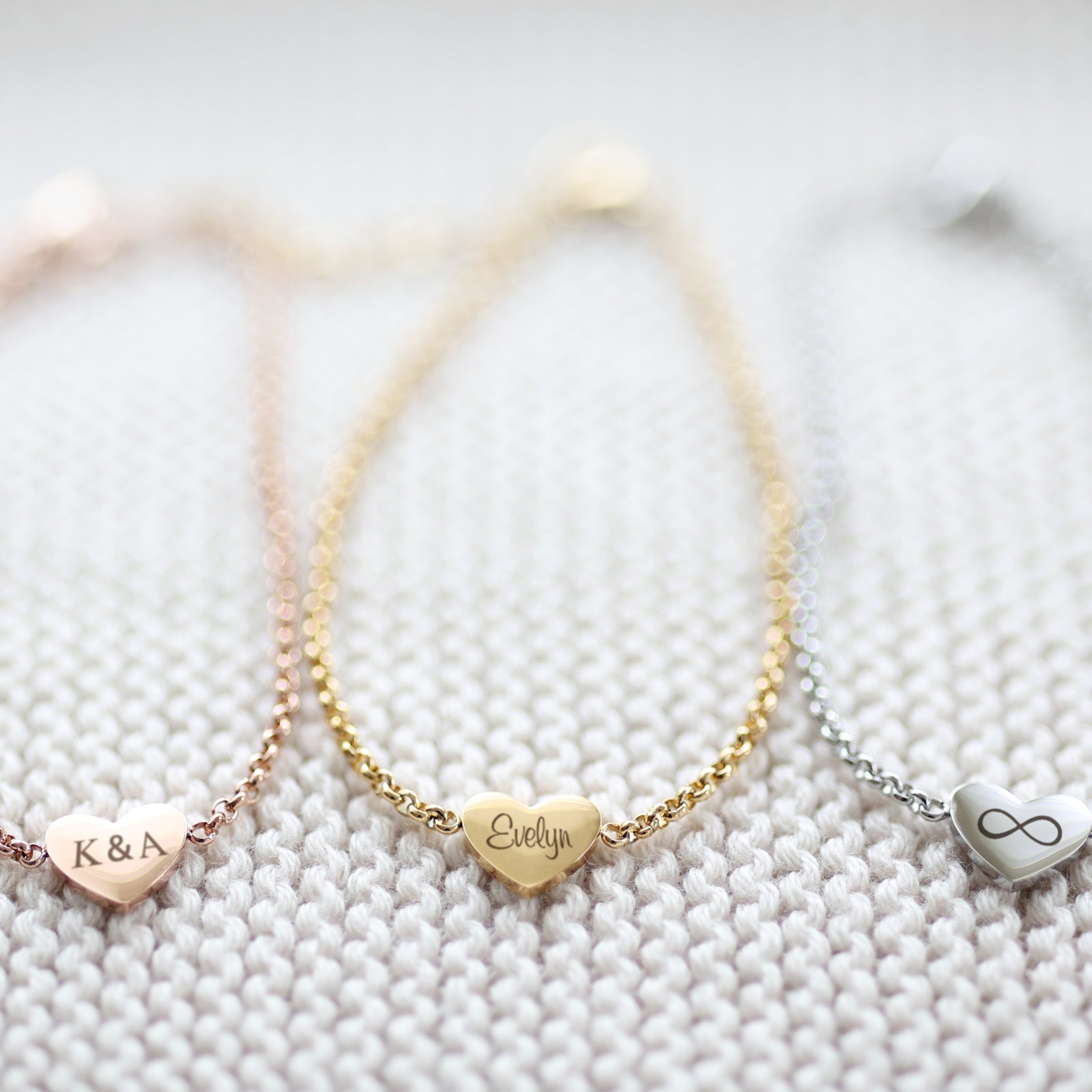 Personalized Heart Bracelet