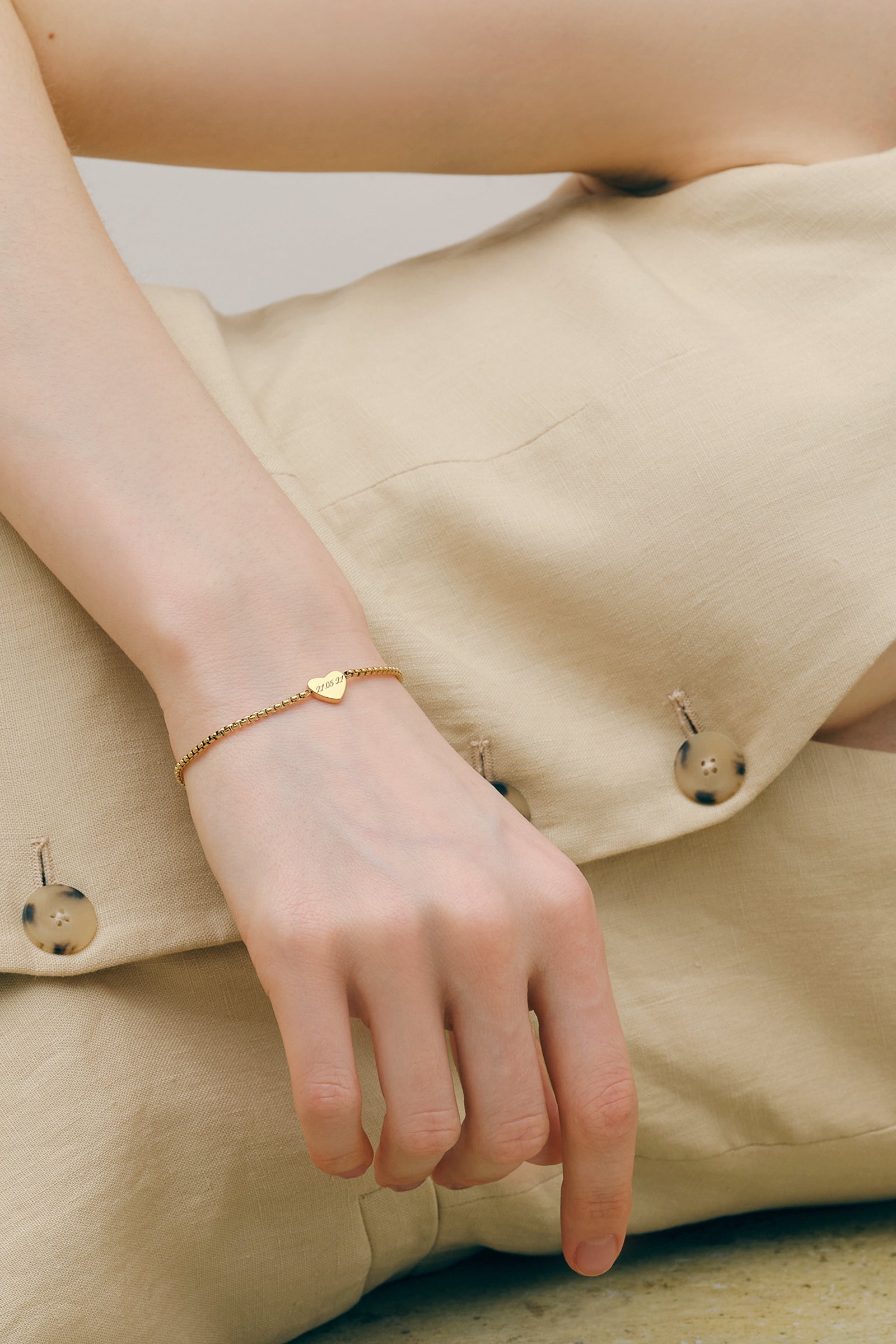 Personalized Heart Bracelet