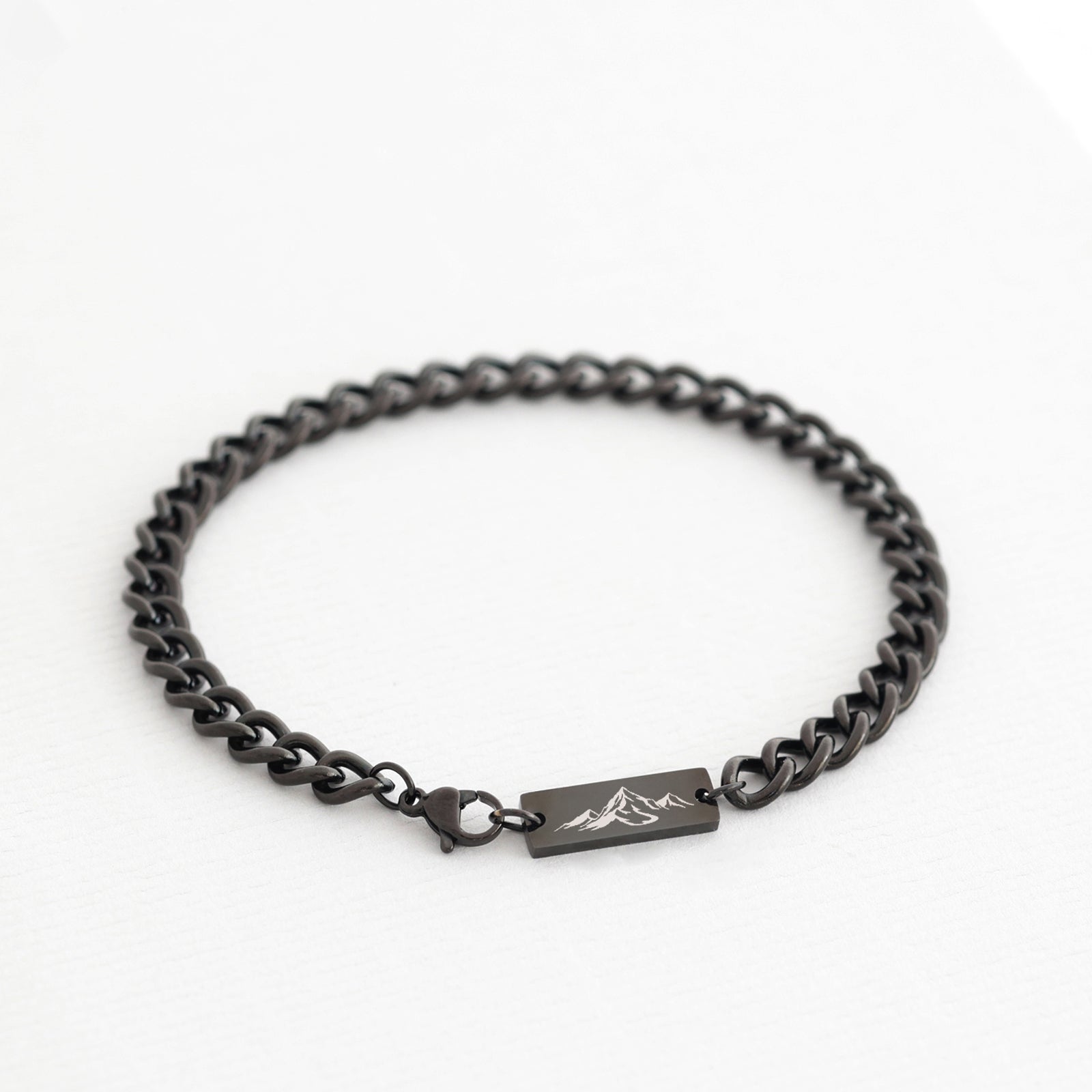 Panzerarmband mit Gravurplättchen