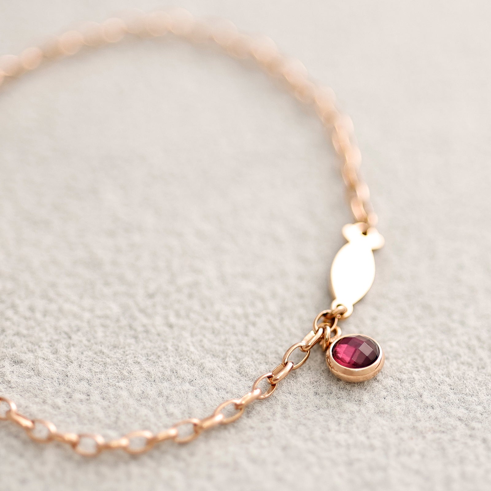 Personalisiertes Ichthys Armband mit Geburtsstein