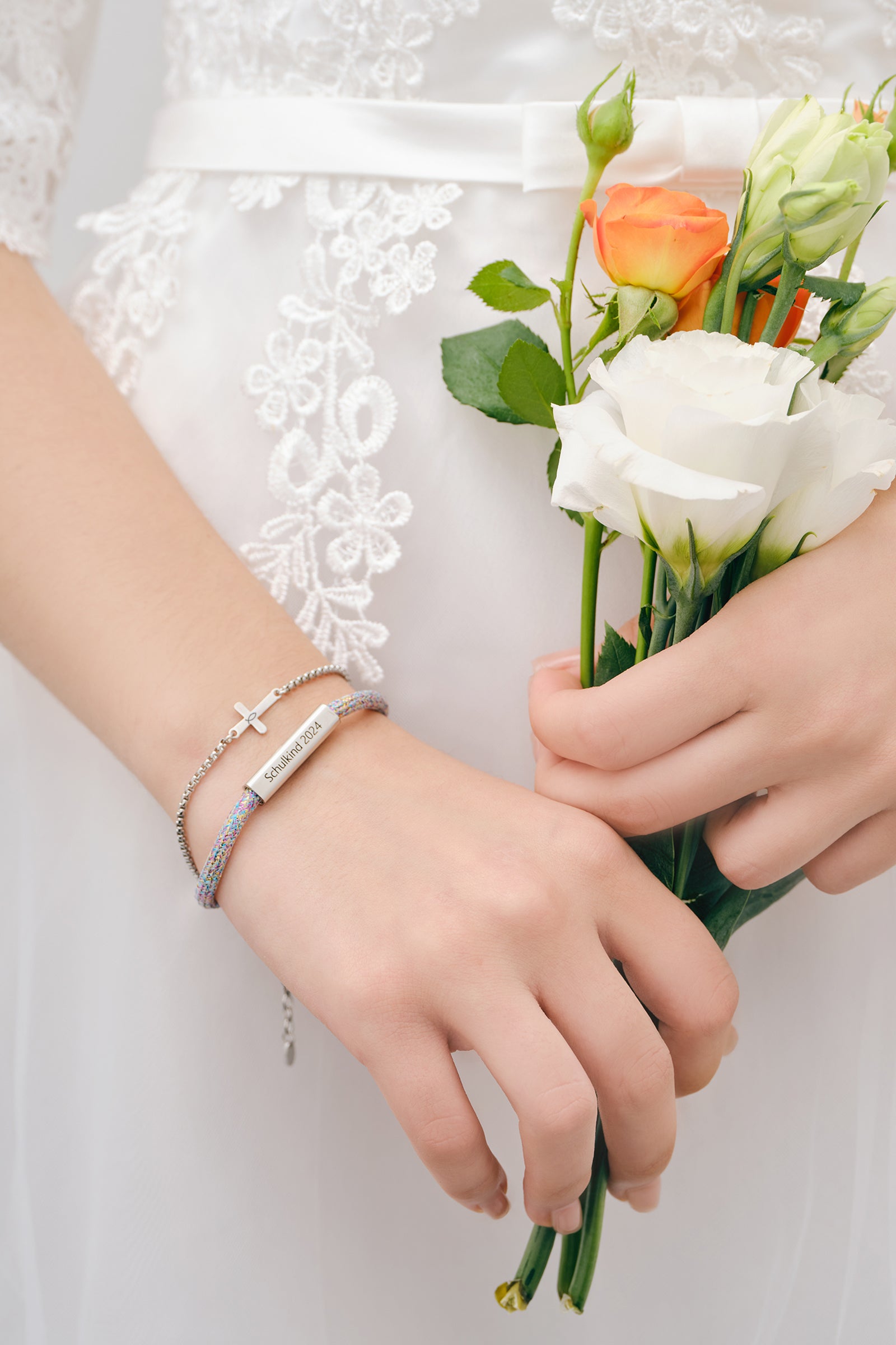 Gravierbares Kreuzarmband – Christliches Geschenk