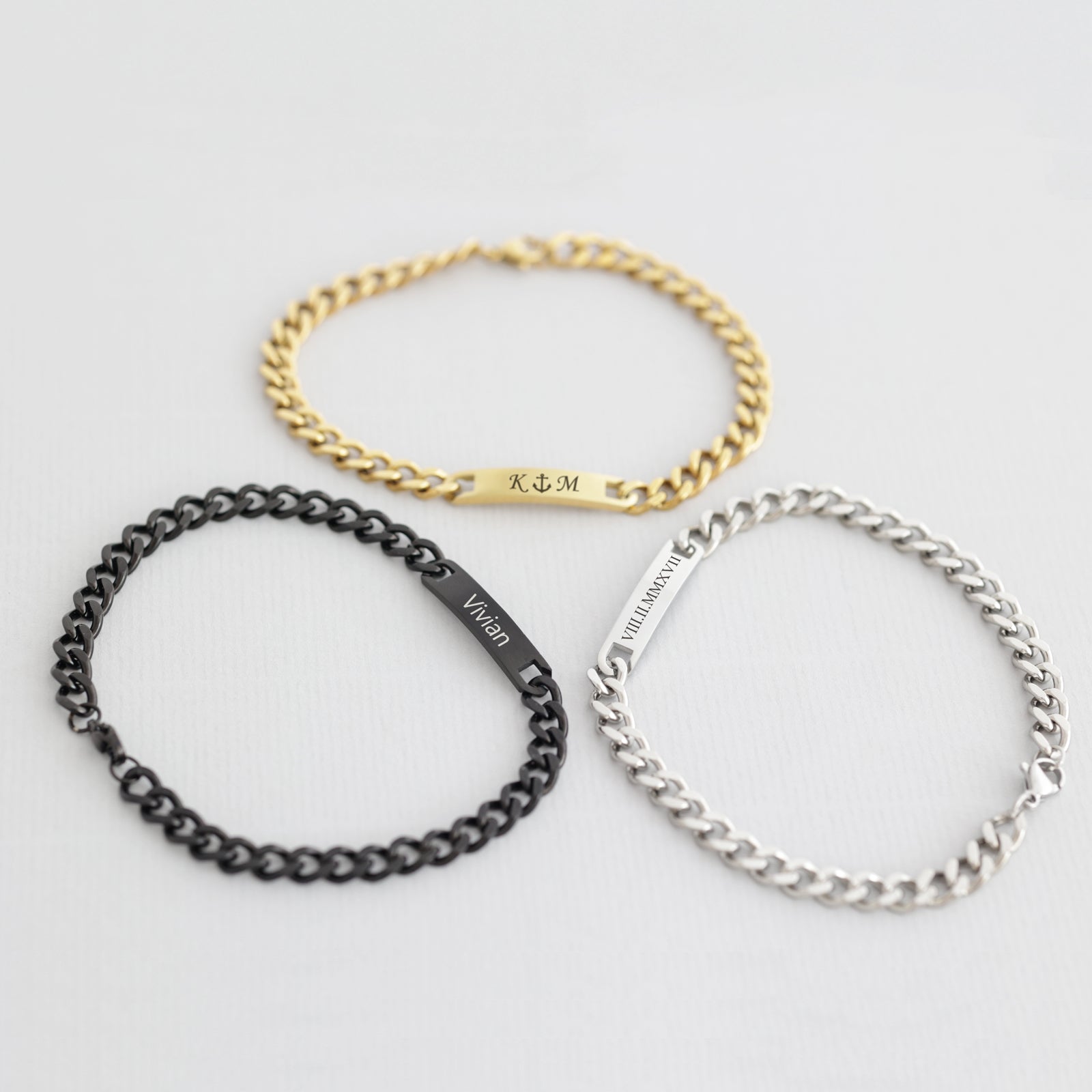 Personalisiertes Herrenarmband Herren Armband VIVIANNASCHMUCK